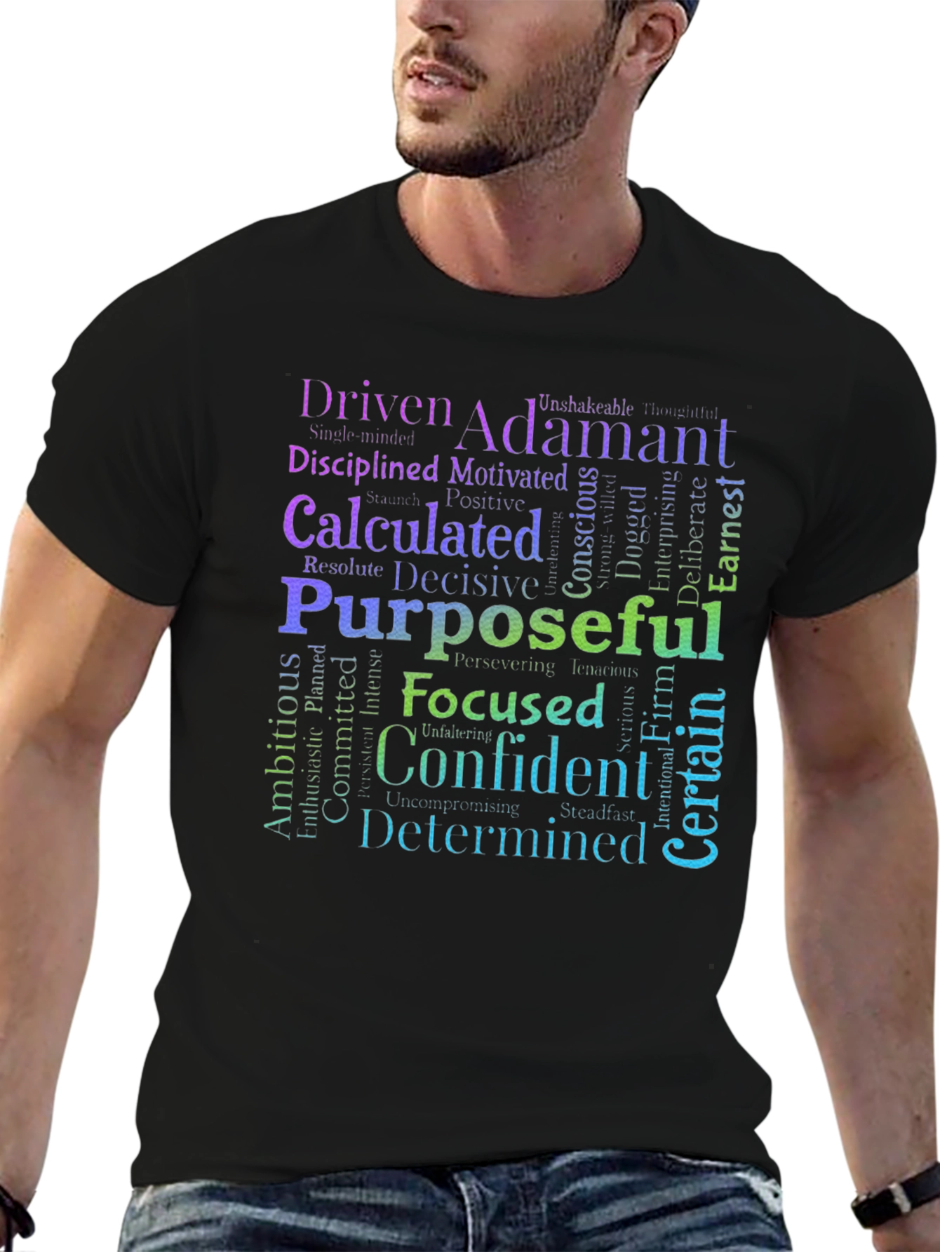 Driven Determined Confident Word Art T-Shirt