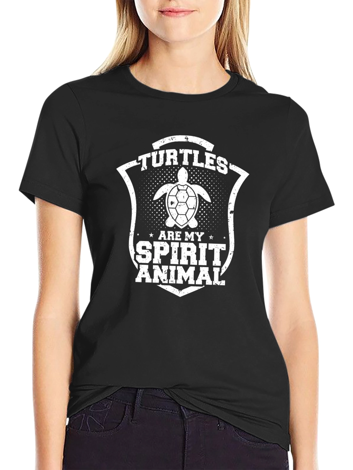 Turtles Are My Spirit Animal Black T-Shirt