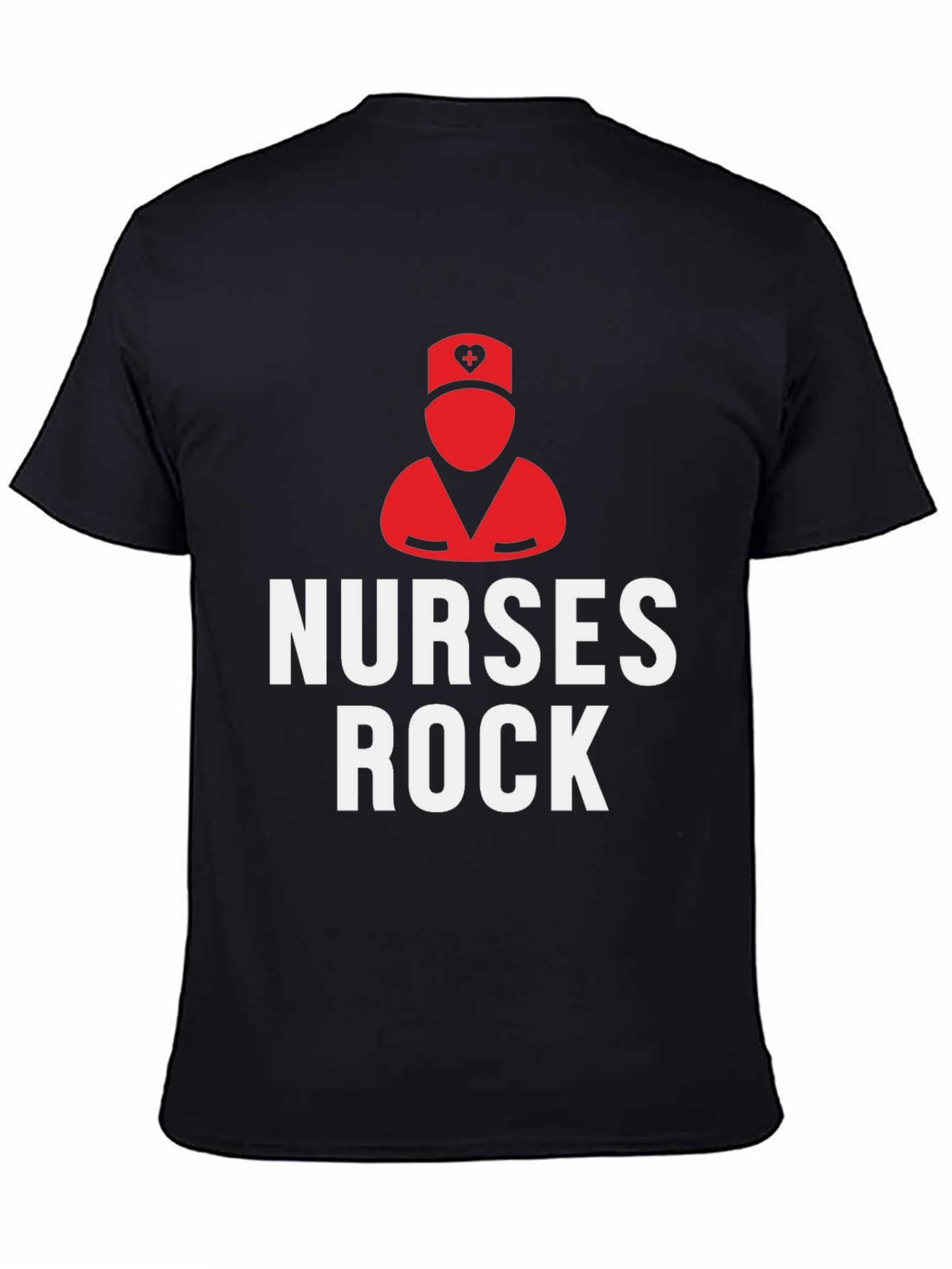 Nurses Rock Graphic Tee - Black Cotton T-Shirt