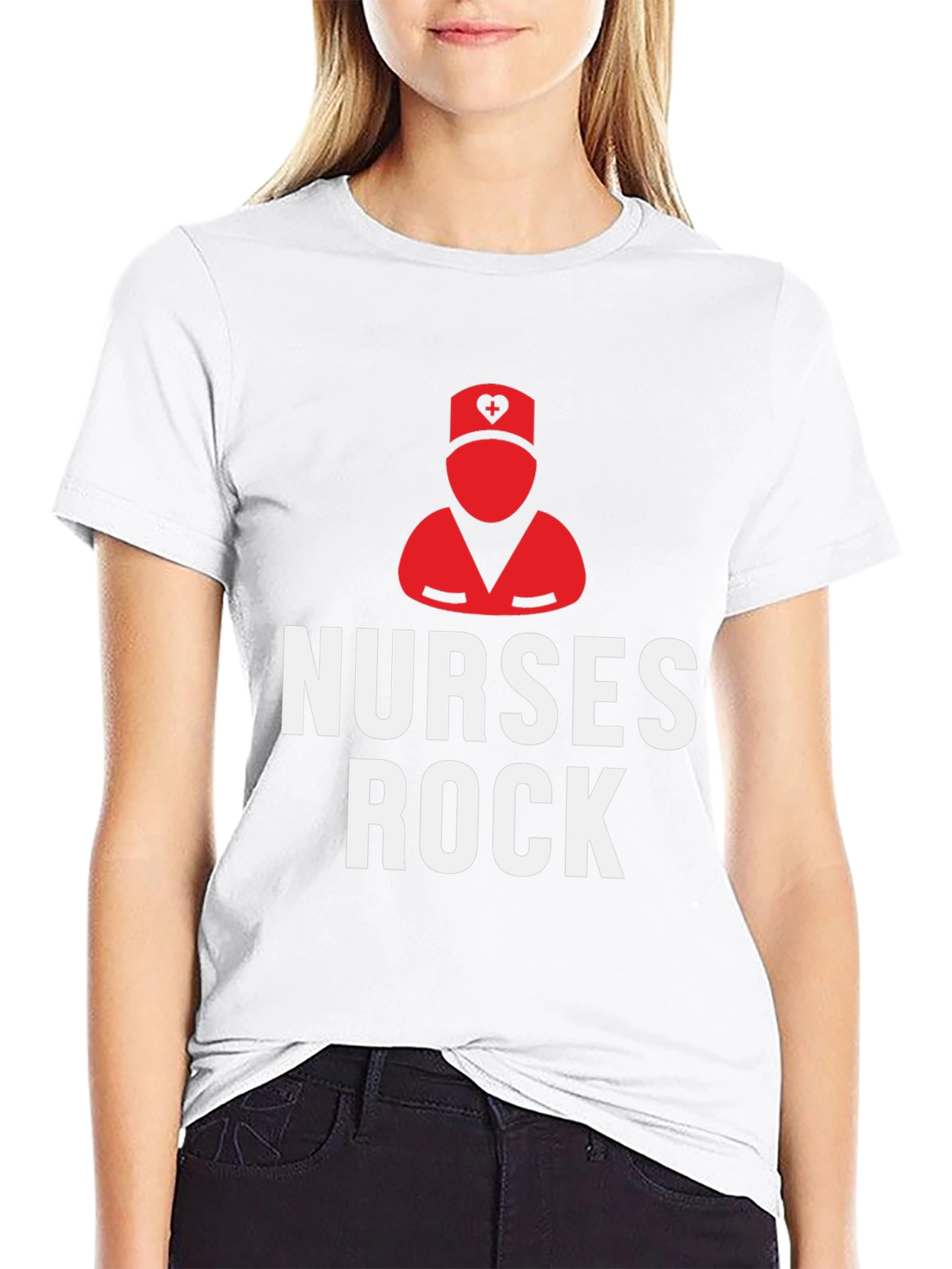 Nurses Rock Graphic Tee - Black Cotton T-Shirt