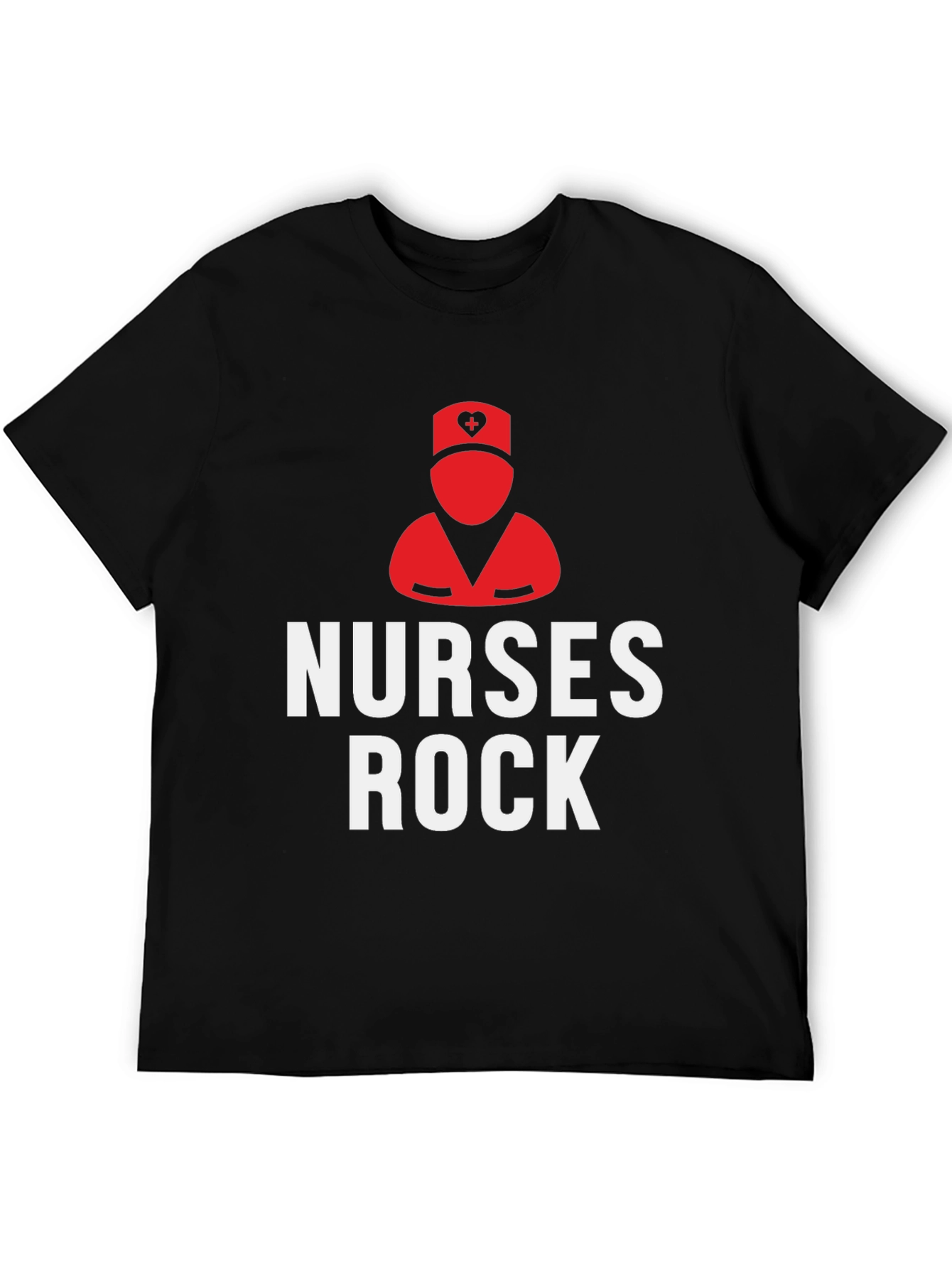 Nurses Rock Graphic Tee - Black Cotton T-Shirt