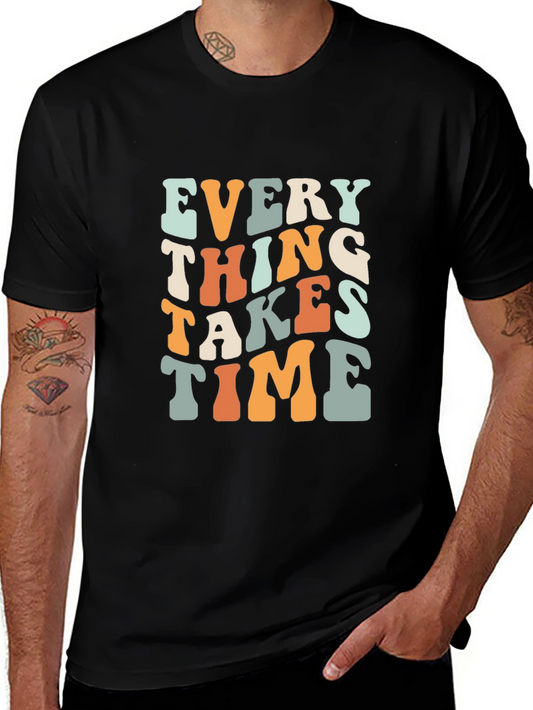 Everything Takes Time Retro Graphic T-Shirt