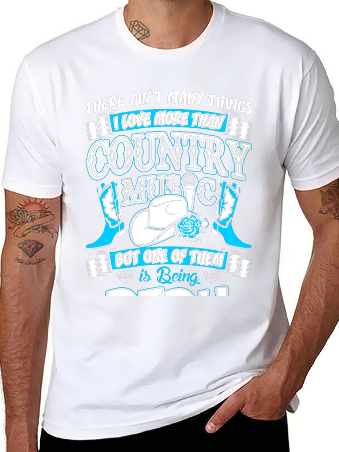 Country Music & Dad Graphic T-Shirt