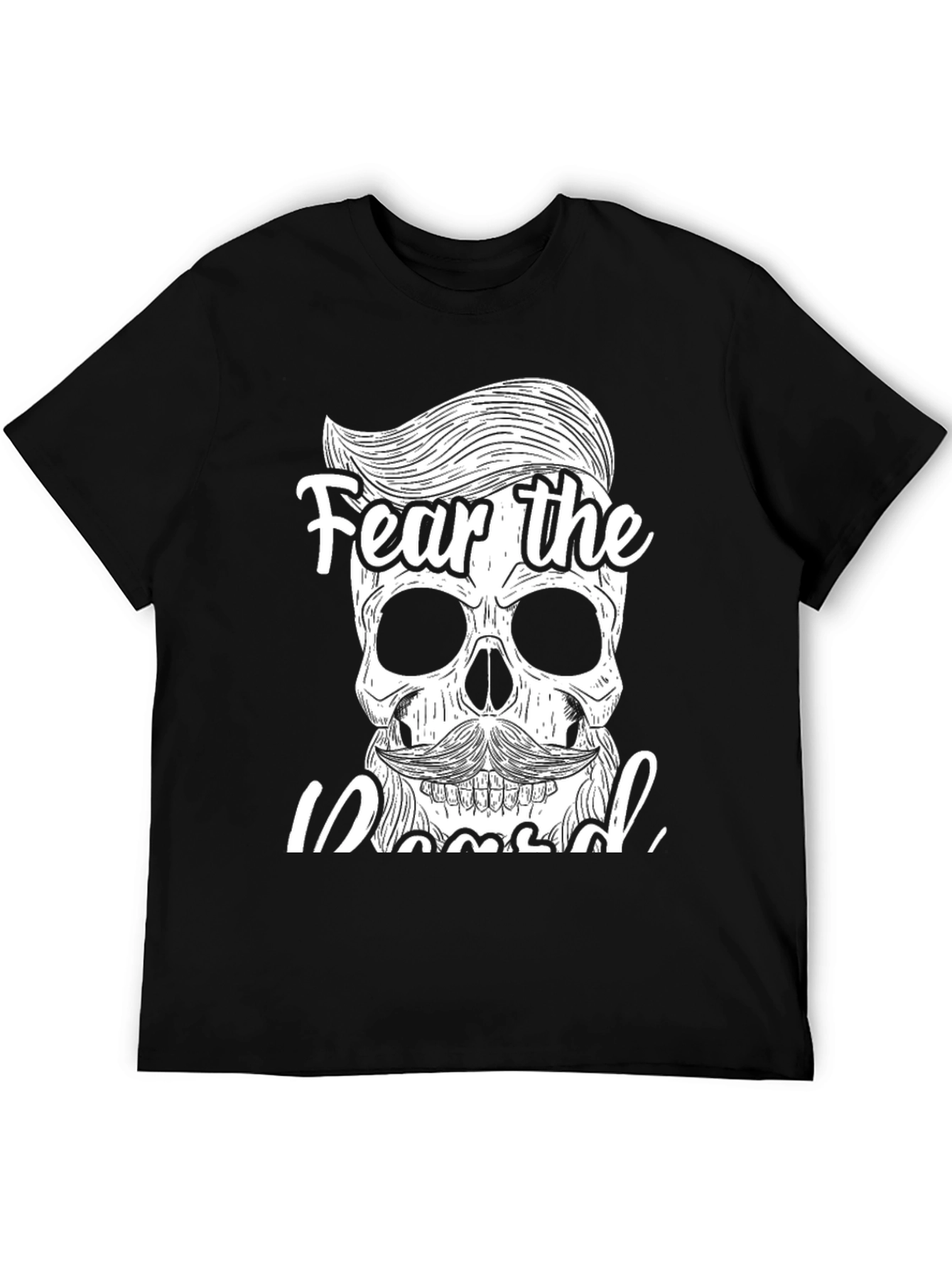 Fear the Bearded Skull Graphic T-Shirt