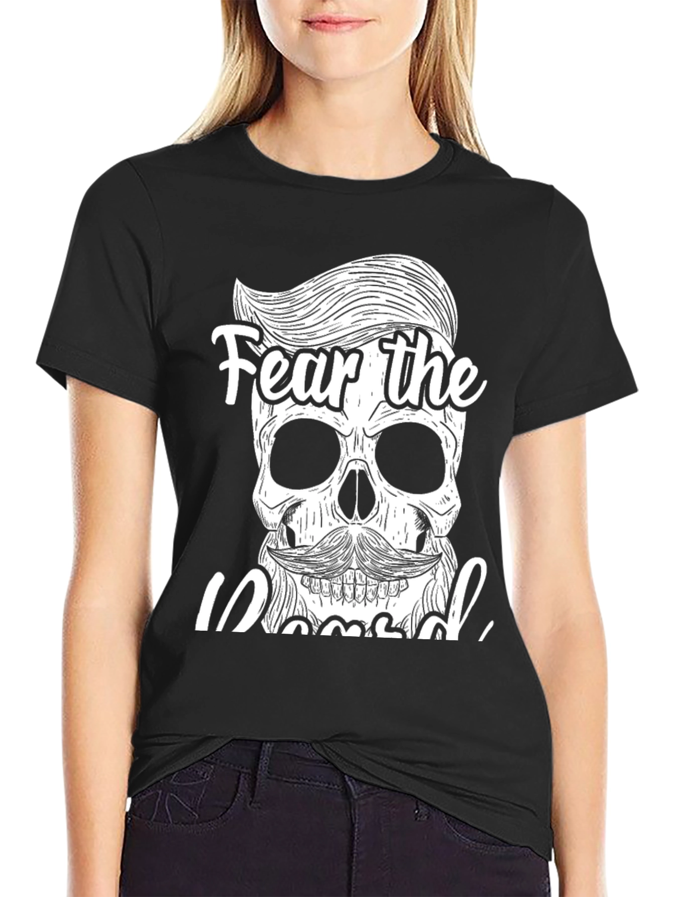 Fear the Bearded Skull Graphic T-Shirt