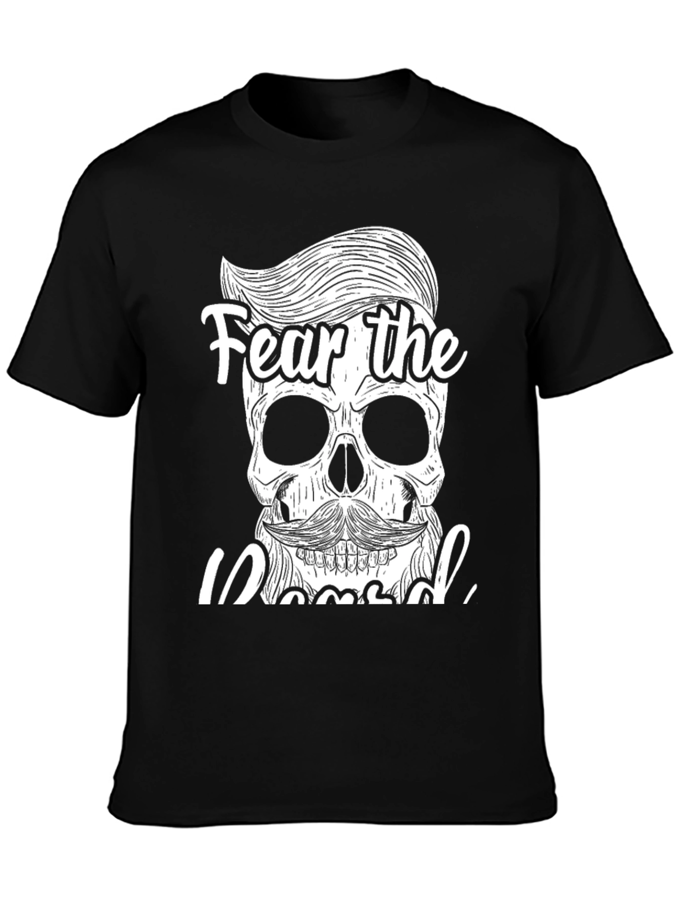 Fear the Bearded Skull Graphic T-Shirt