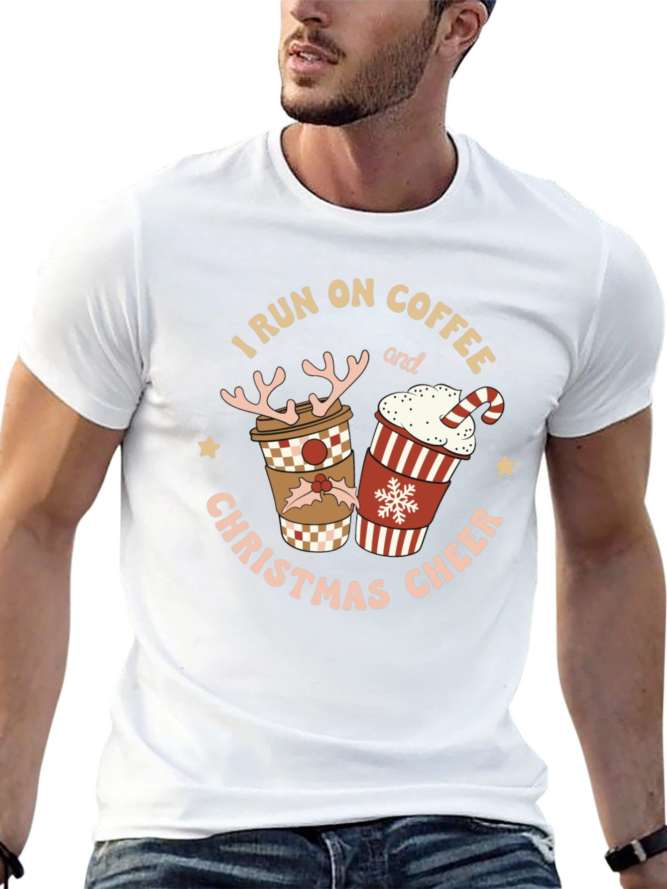 I Run on Coffee & Christmas Cheer T-Shirt