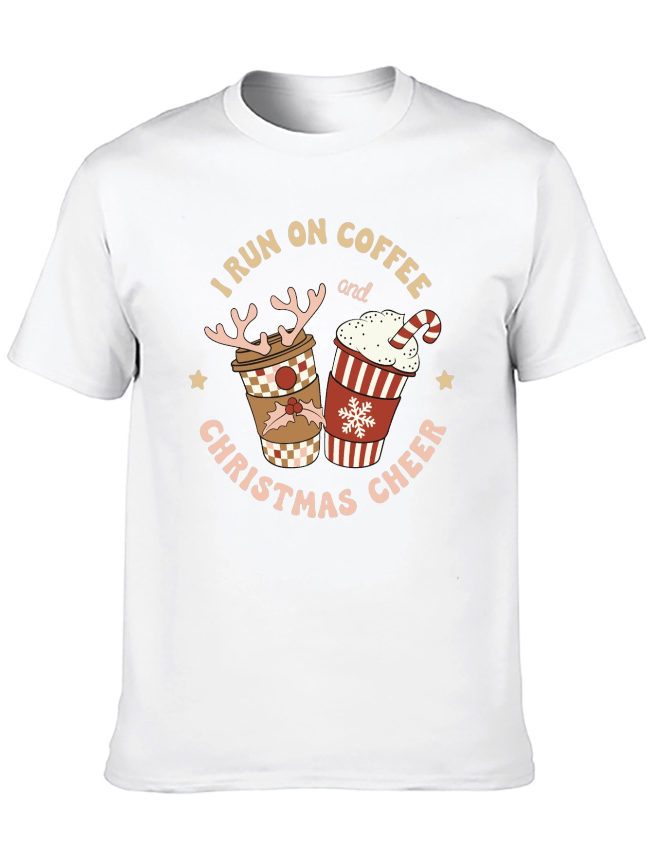 I Run on Coffee & Christmas Cheer T-Shirt