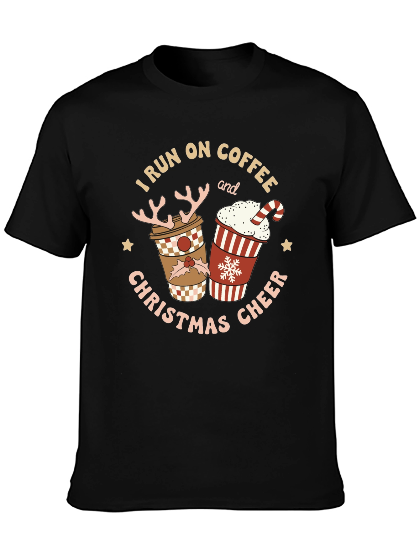 I Run on Coffee & Christmas Cheer T-Shirt