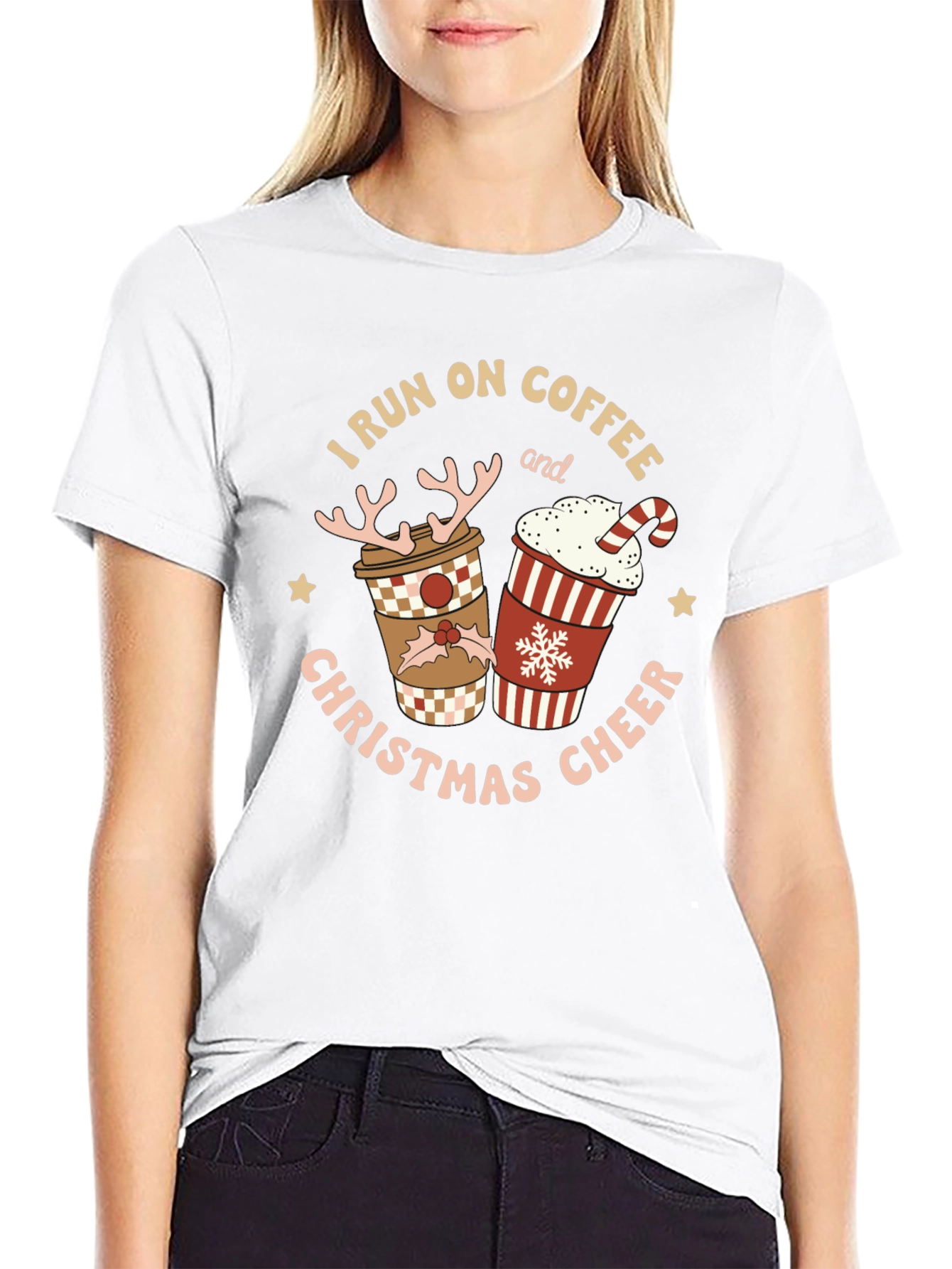 I Run on Coffee & Christmas Cheer T-Shirt