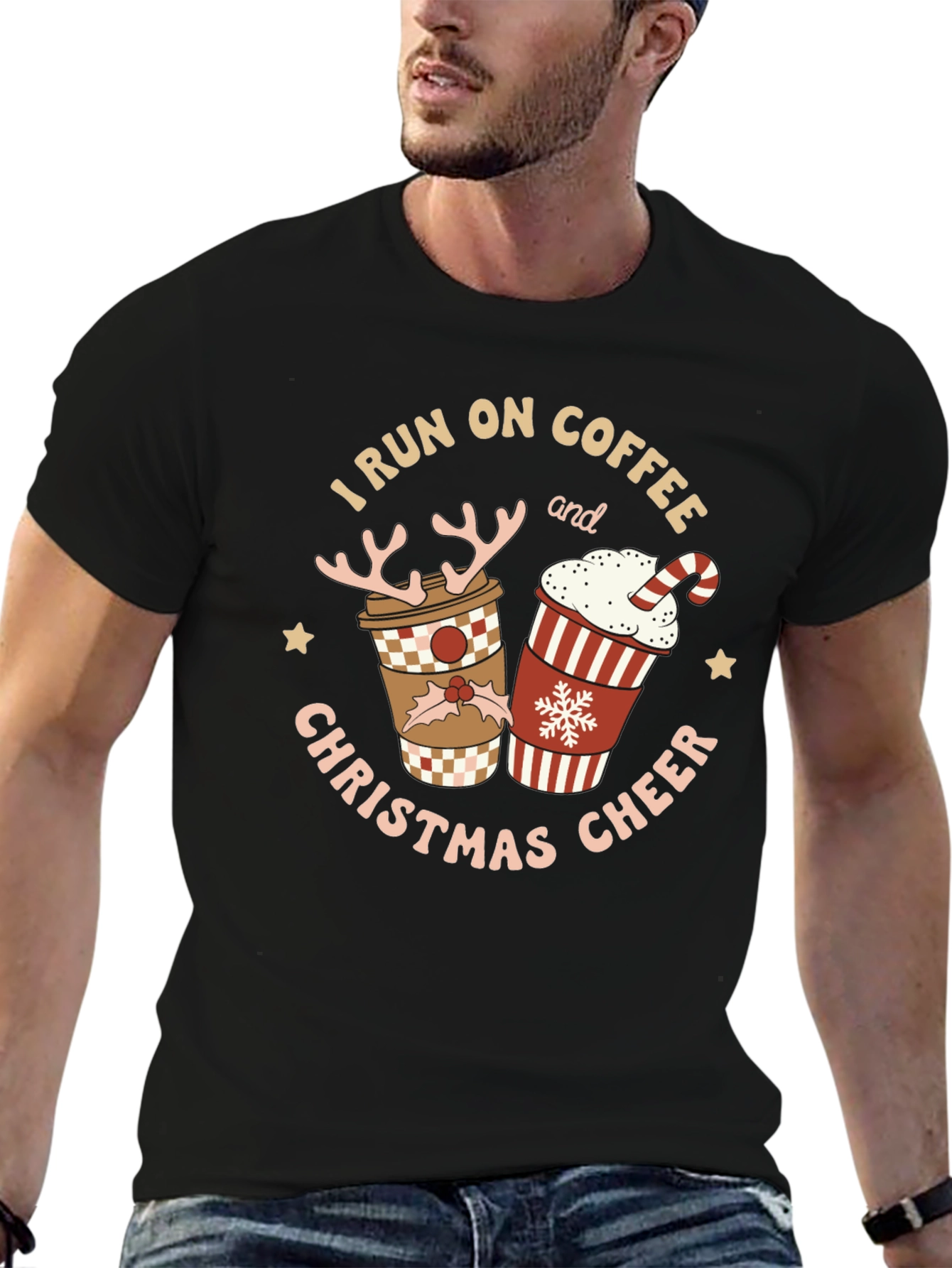 I Run on Coffee & Christmas Cheer T-Shirt