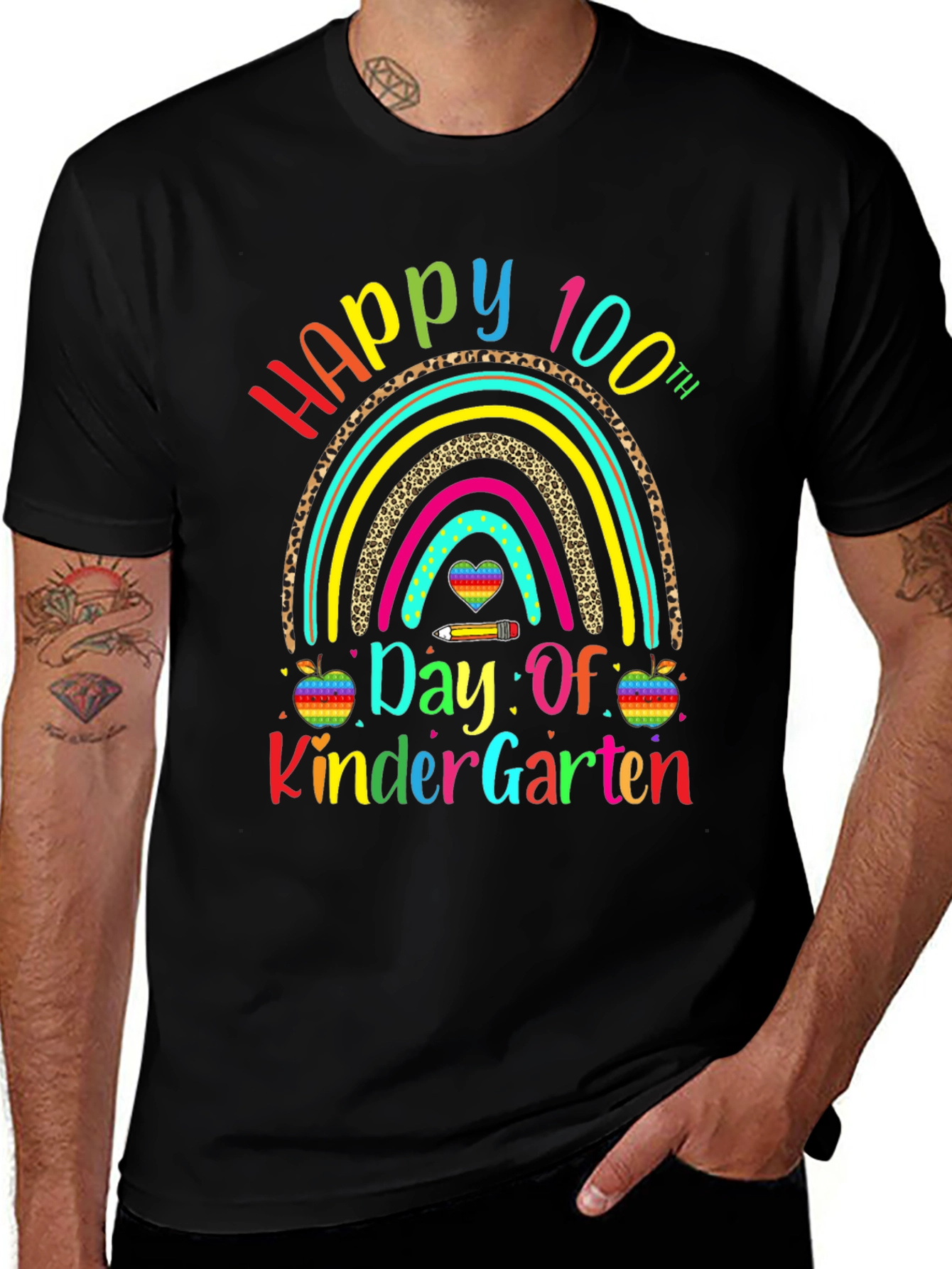 Happy 100th Day of Kindergarten Rainbow T-Shirt