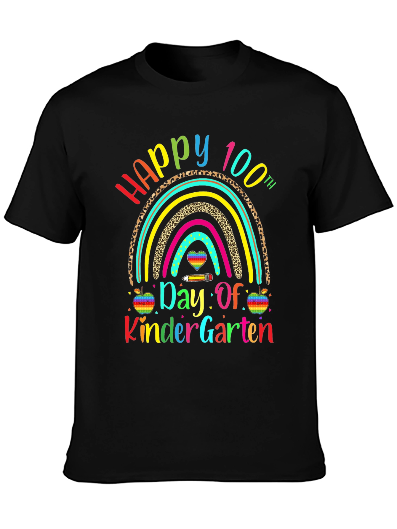 Happy 100th Day of Kindergarten Rainbow T-Shirt