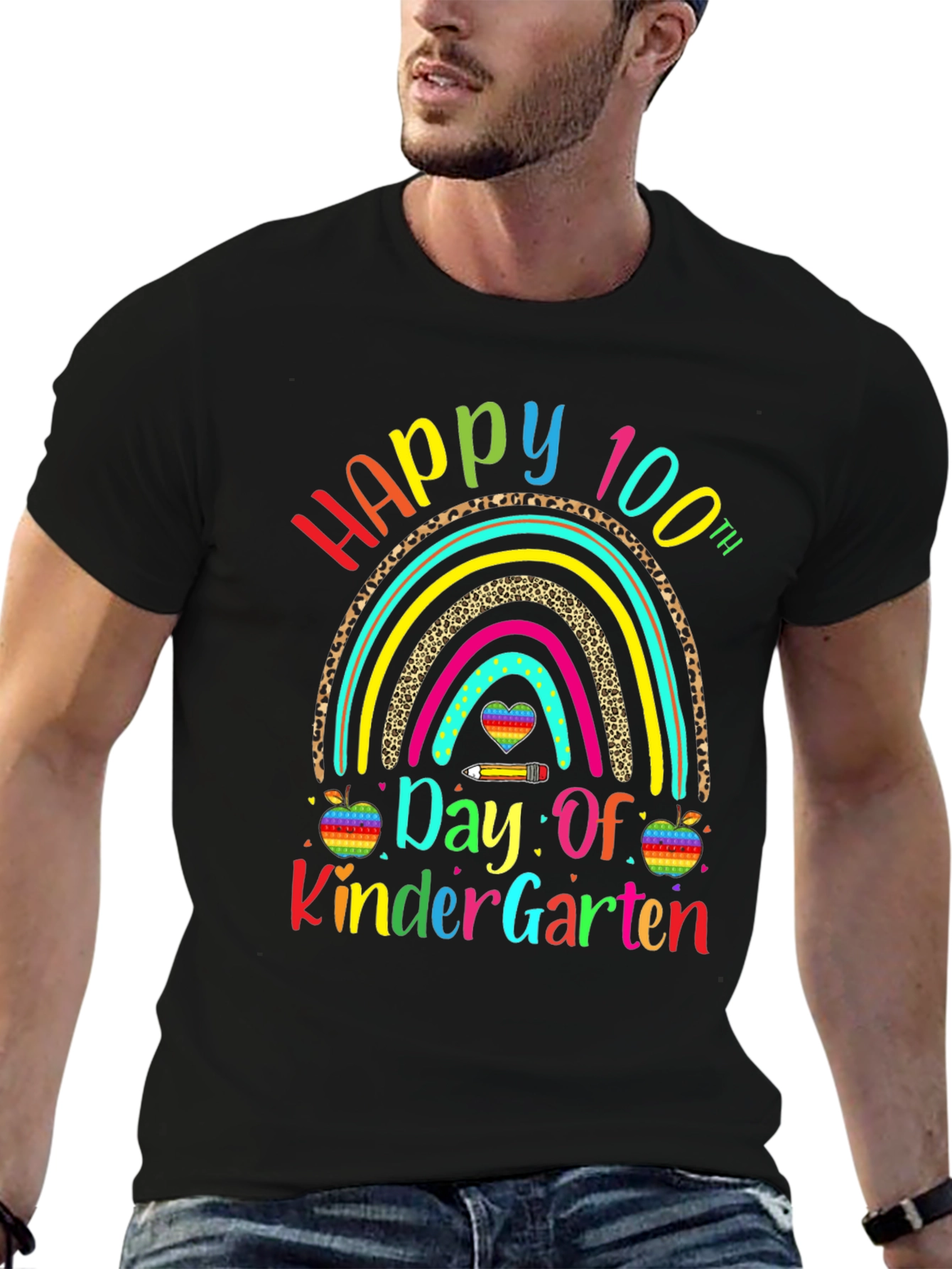 Happy 100th Day of Kindergarten Rainbow T-Shirt