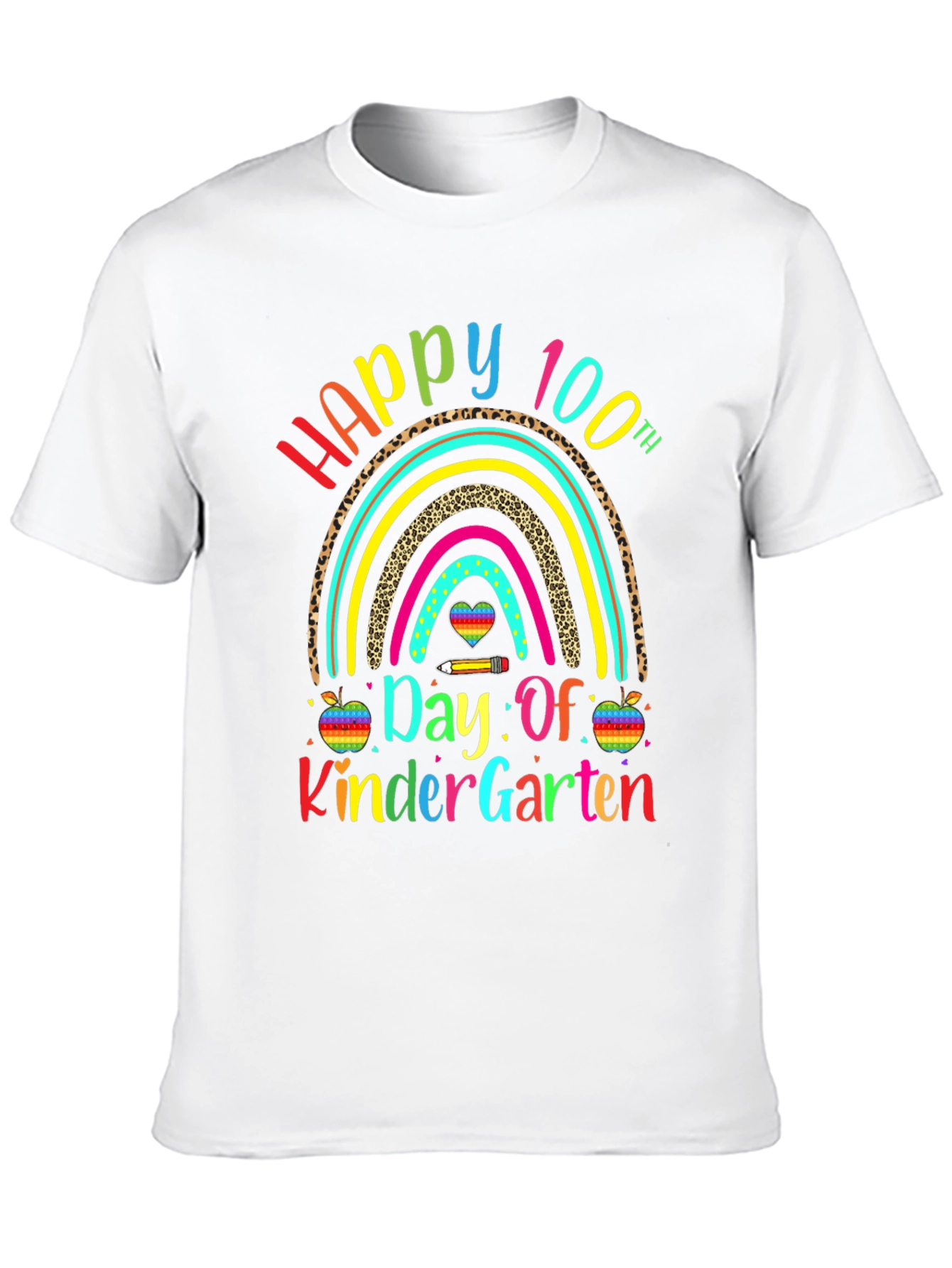 Happy 100th Day of Kindergarten Rainbow T-Shirt