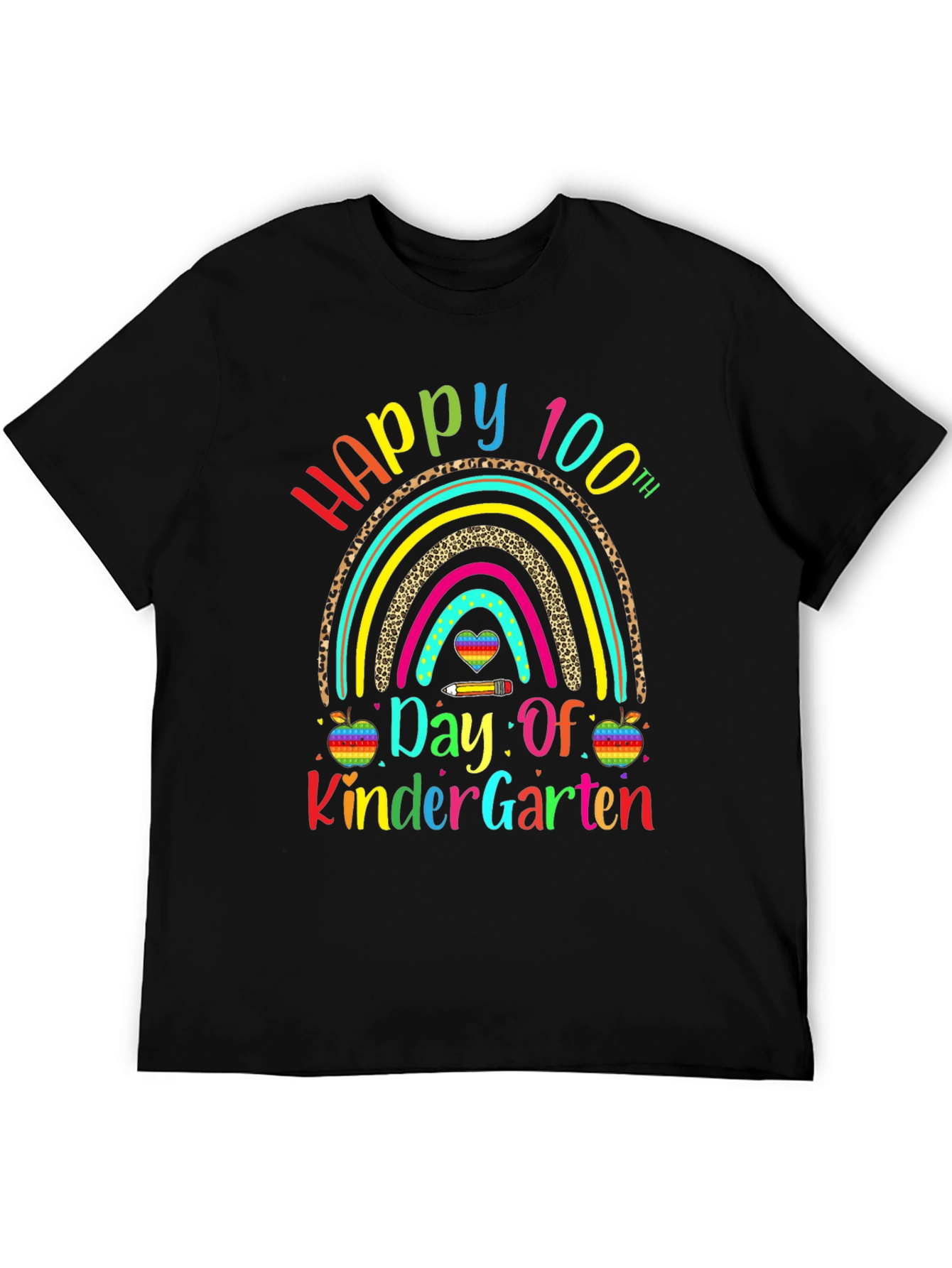 Happy 100th Day of Kindergarten Rainbow T-Shirt