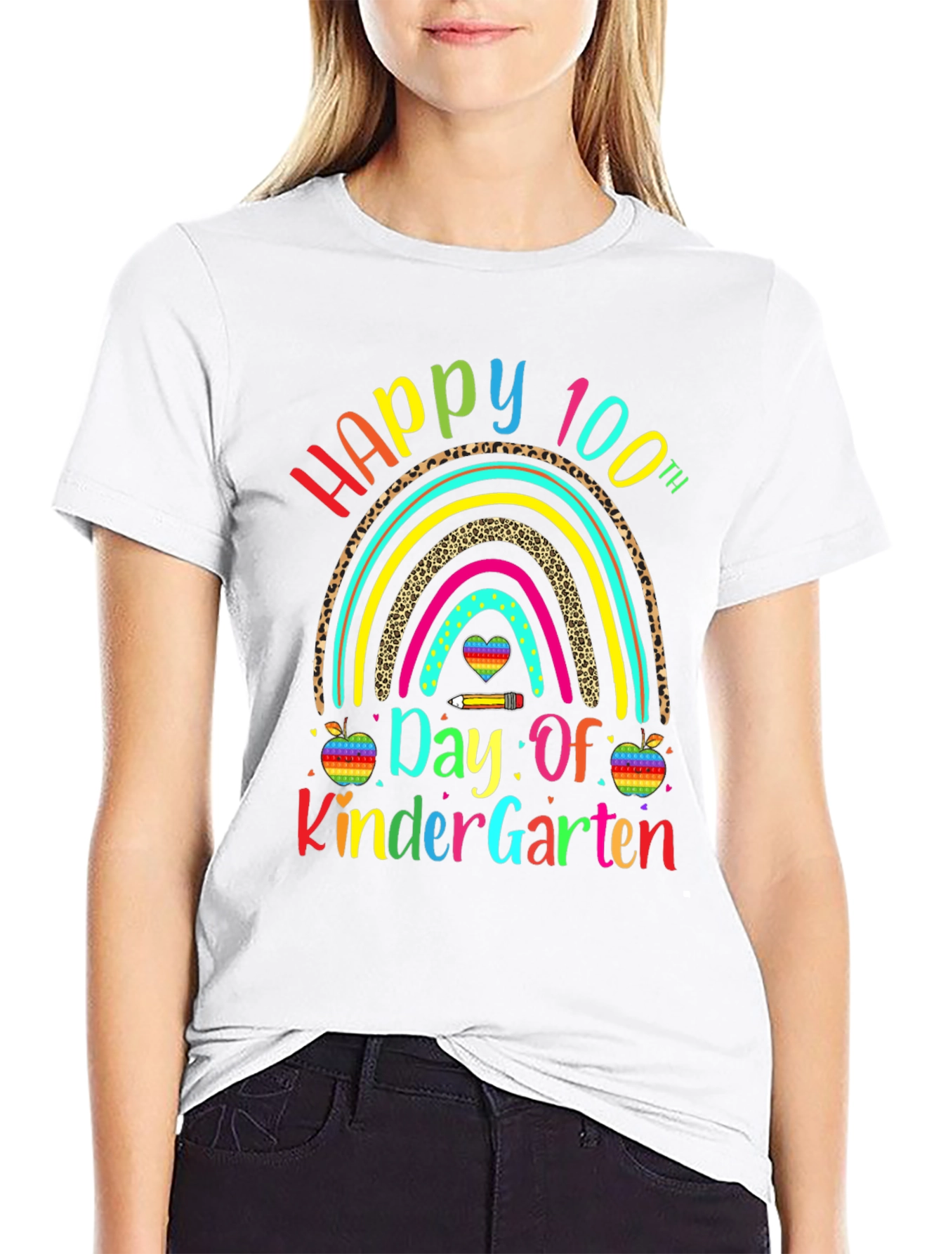 Happy 100th Day of Kindergarten Rainbow T-Shirt