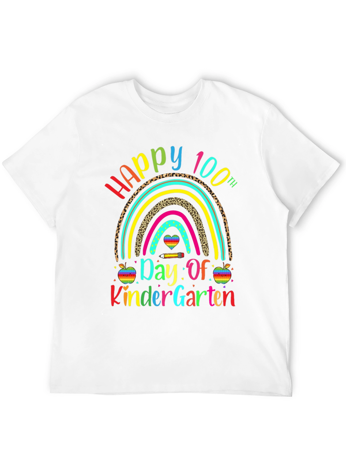 Happy 100th Day of Kindergarten Rainbow T-Shirt