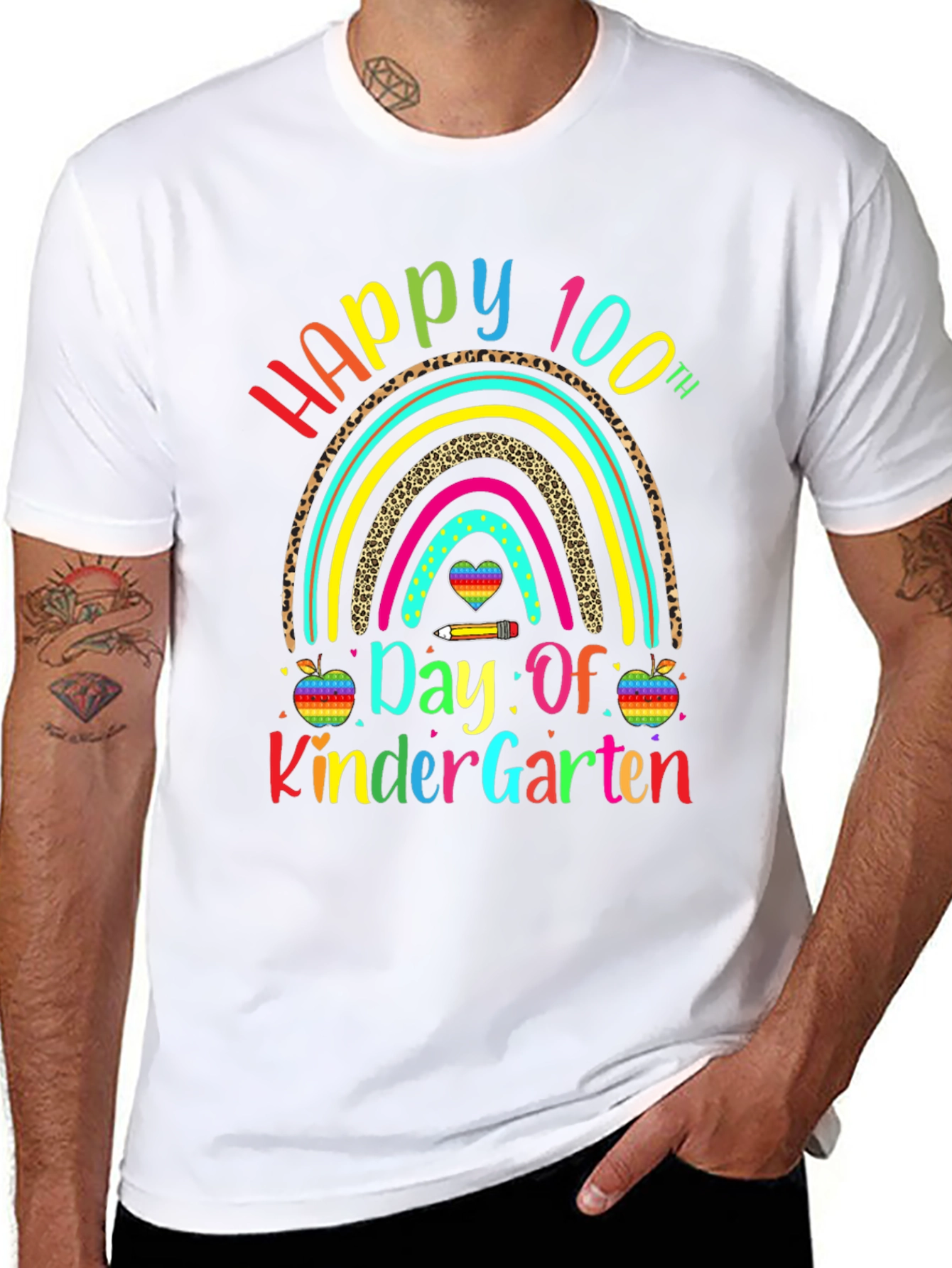 Happy 100th Day of Kindergarten Rainbow T-Shirt