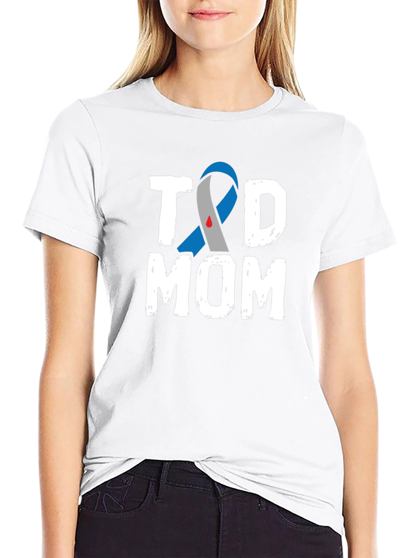 T1D Mom Awareness T-Shirt - Black