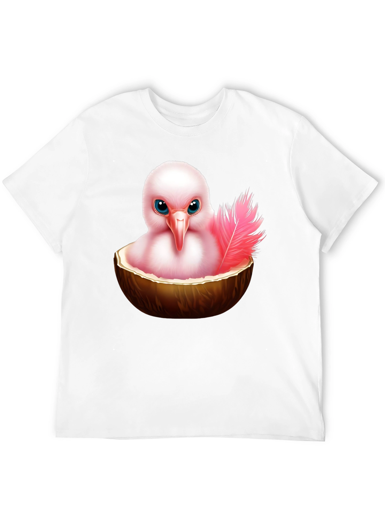 Humorous Bird in Coconut T-Shirt