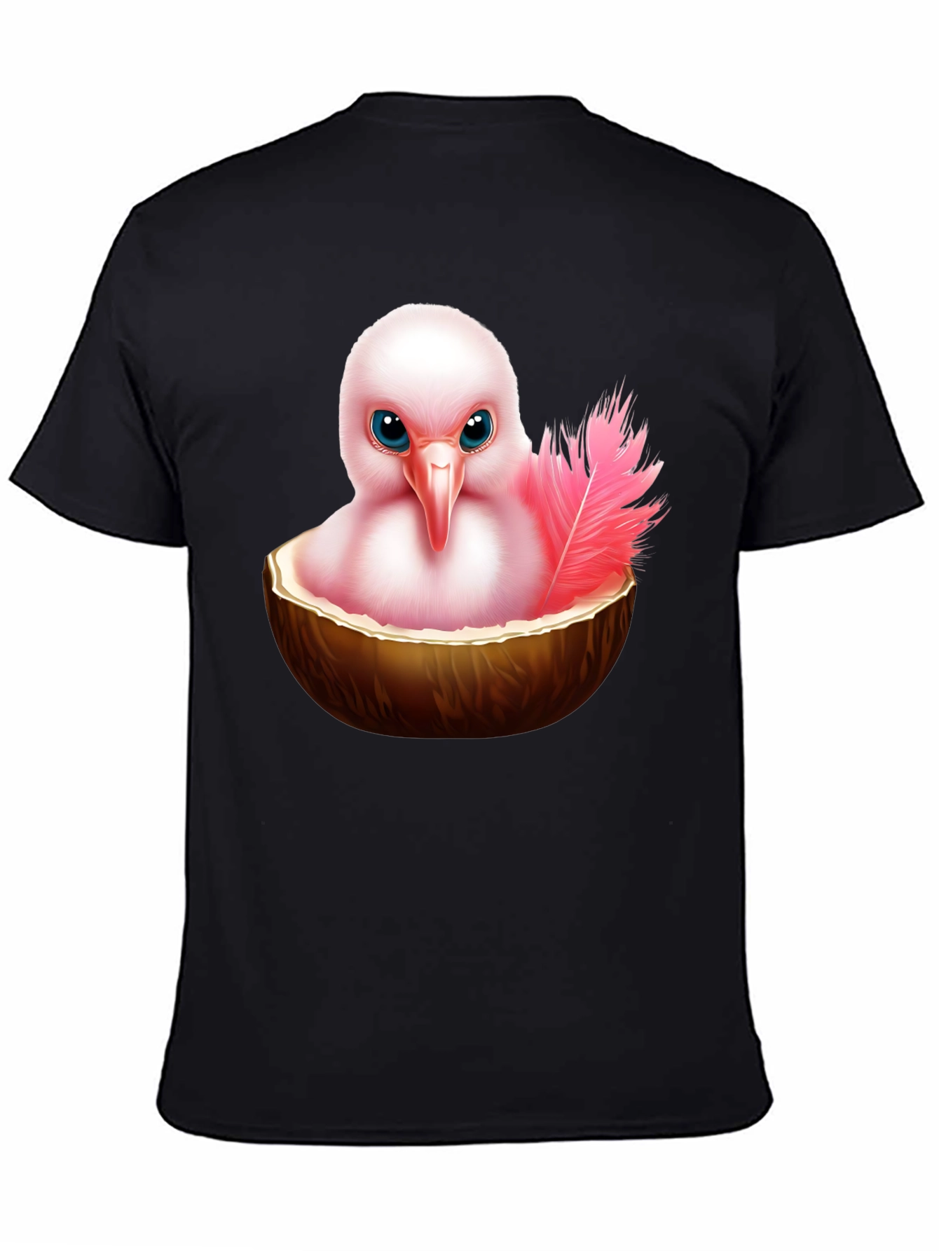 Humorous Bird in Coconut T-Shirt