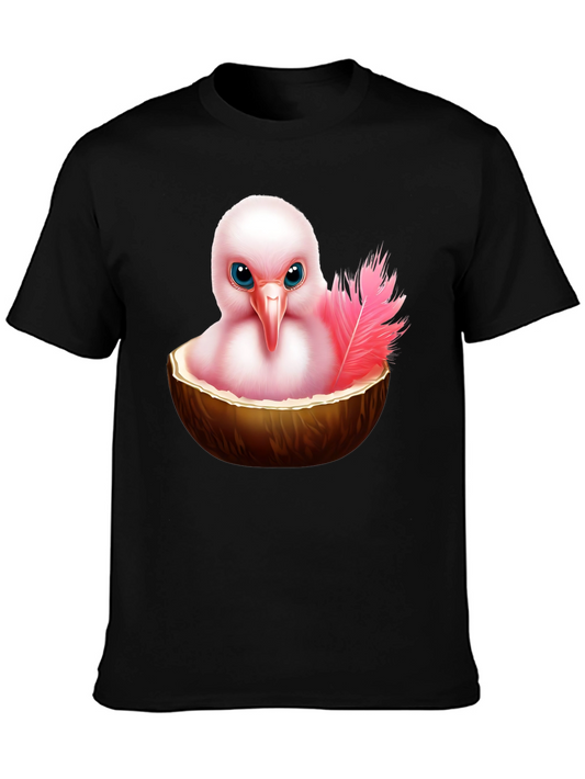 Humorous Bird in Coconut T-Shirt
