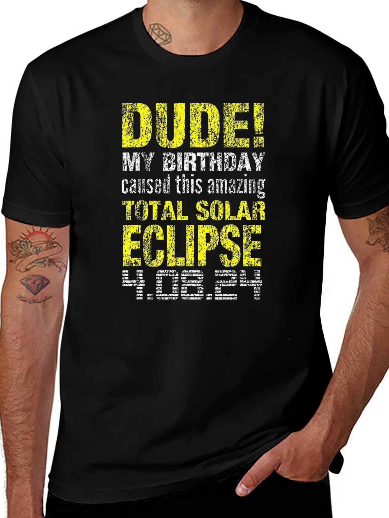 Total Solar Eclipse Birthday Tee - April 8th 2024