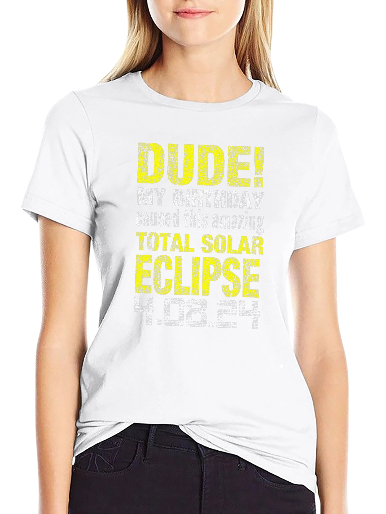 Total Solar Eclipse Birthday Tee - April 8th 2024