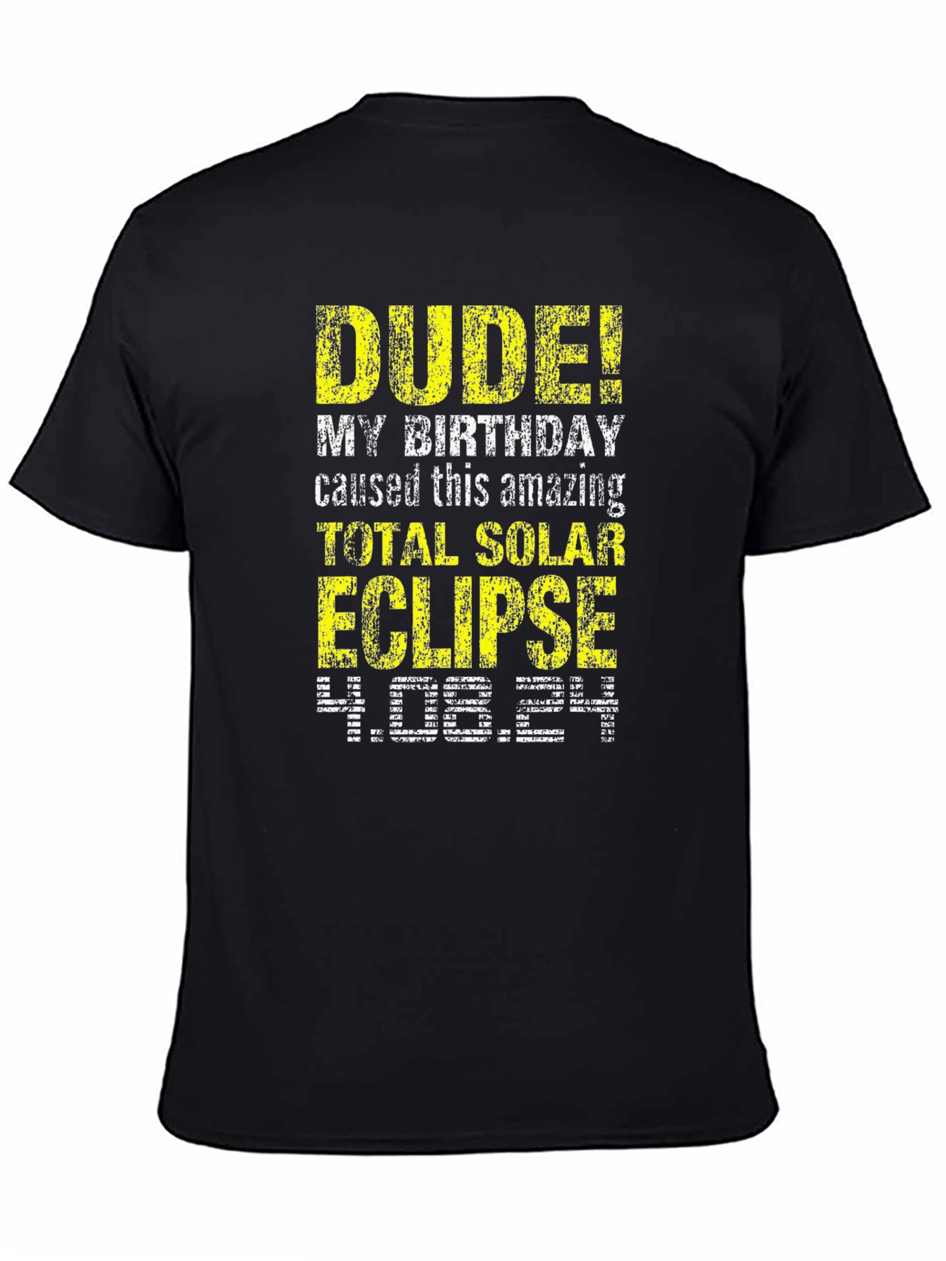 Total Solar Eclipse Birthday Tee - April 8th 2024