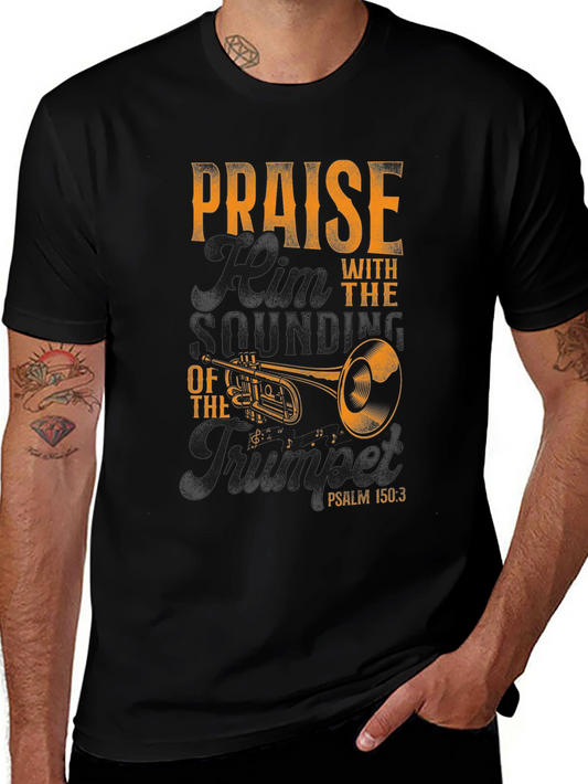 Praise with Trumpet Graphic T-Shirt