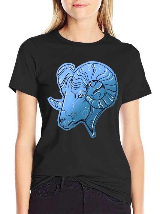 Aries Zodiac Ram Graphic T-Shirt
