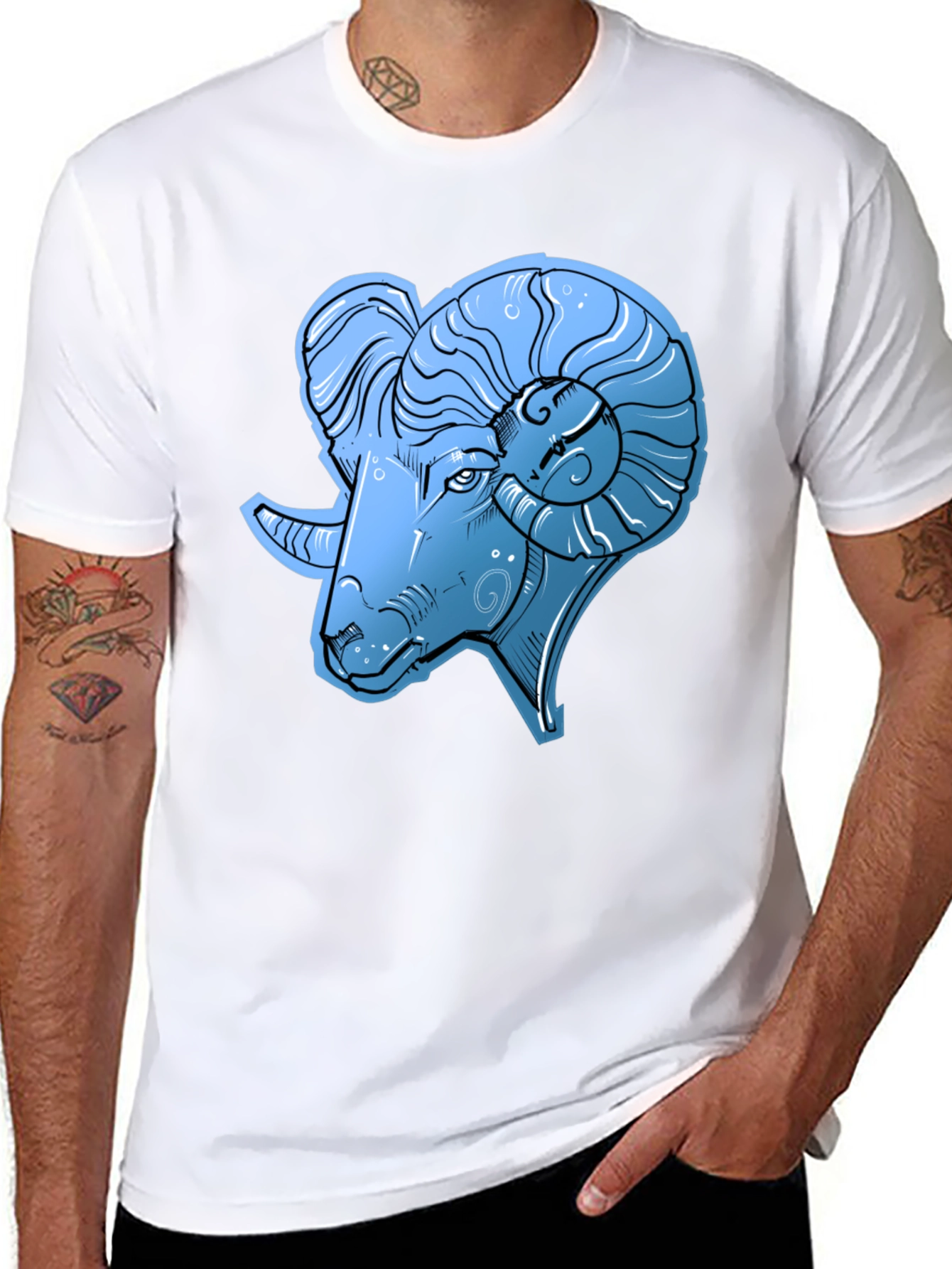 Aries Zodiac Ram Graphic T-Shirt