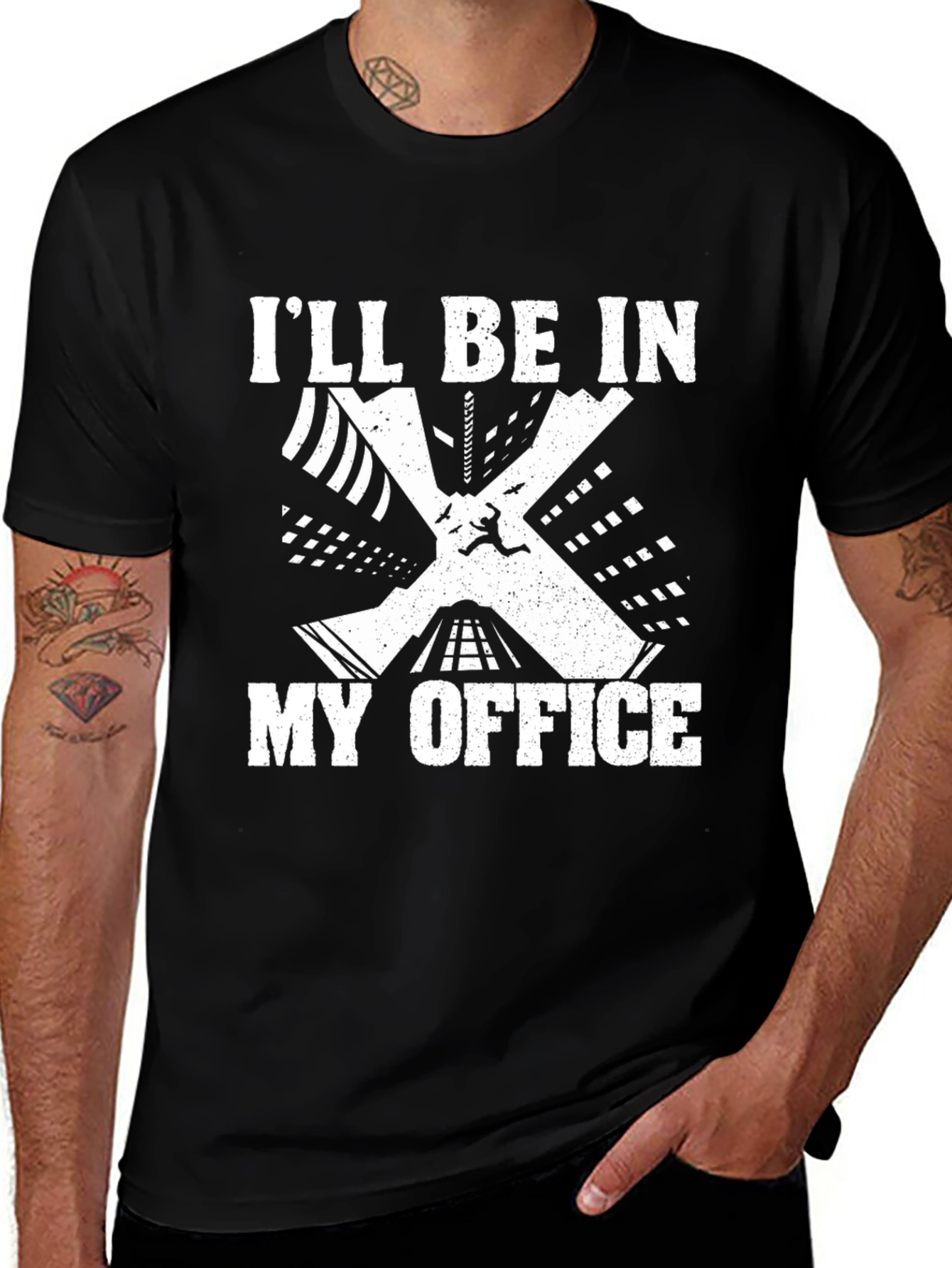 Ill Be in My Office Black T-Shirt