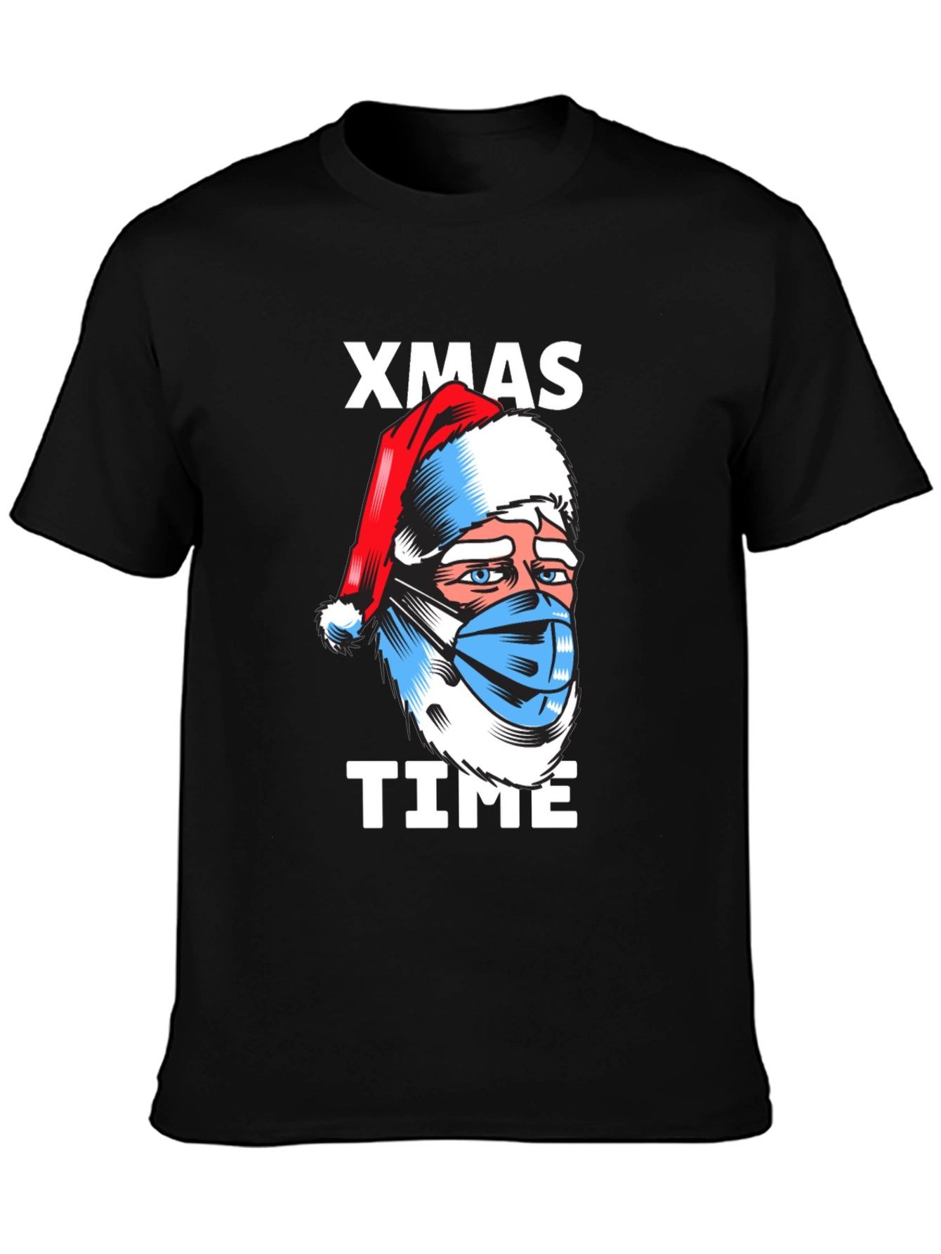 Xmas Time Santa Face Mask T-Shirt