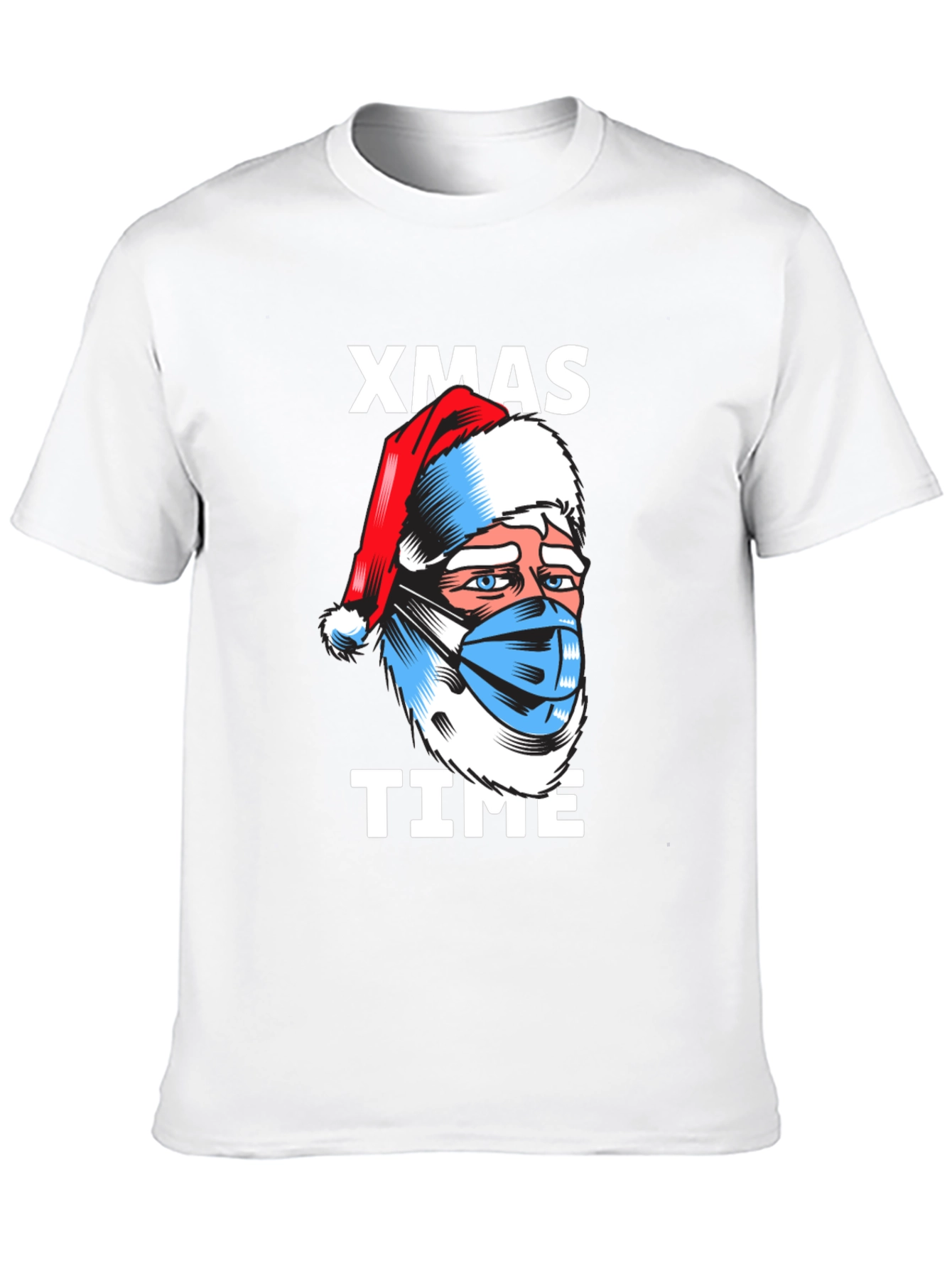 Xmas Time Santa Face Mask T-Shirt