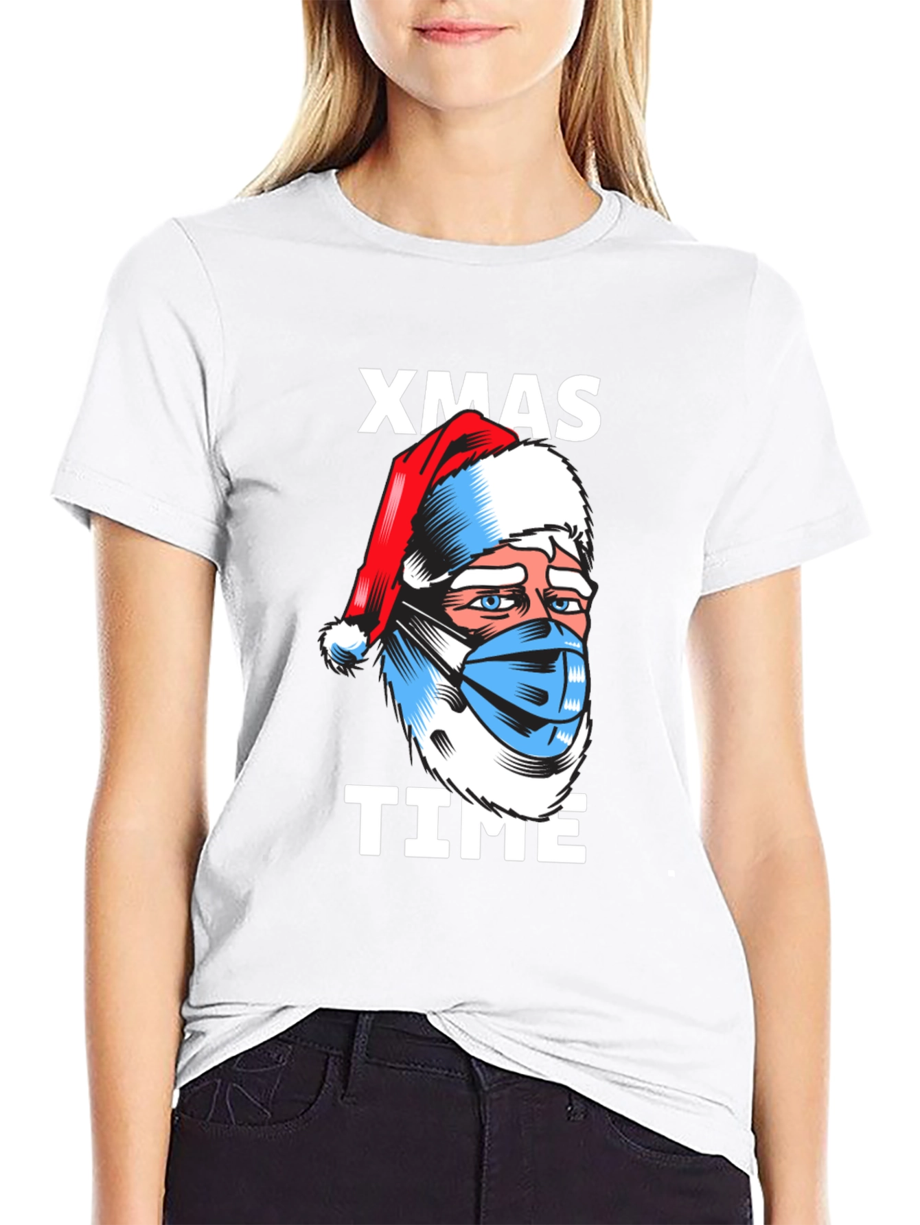 Xmas Time Santa Face Mask T-Shirt