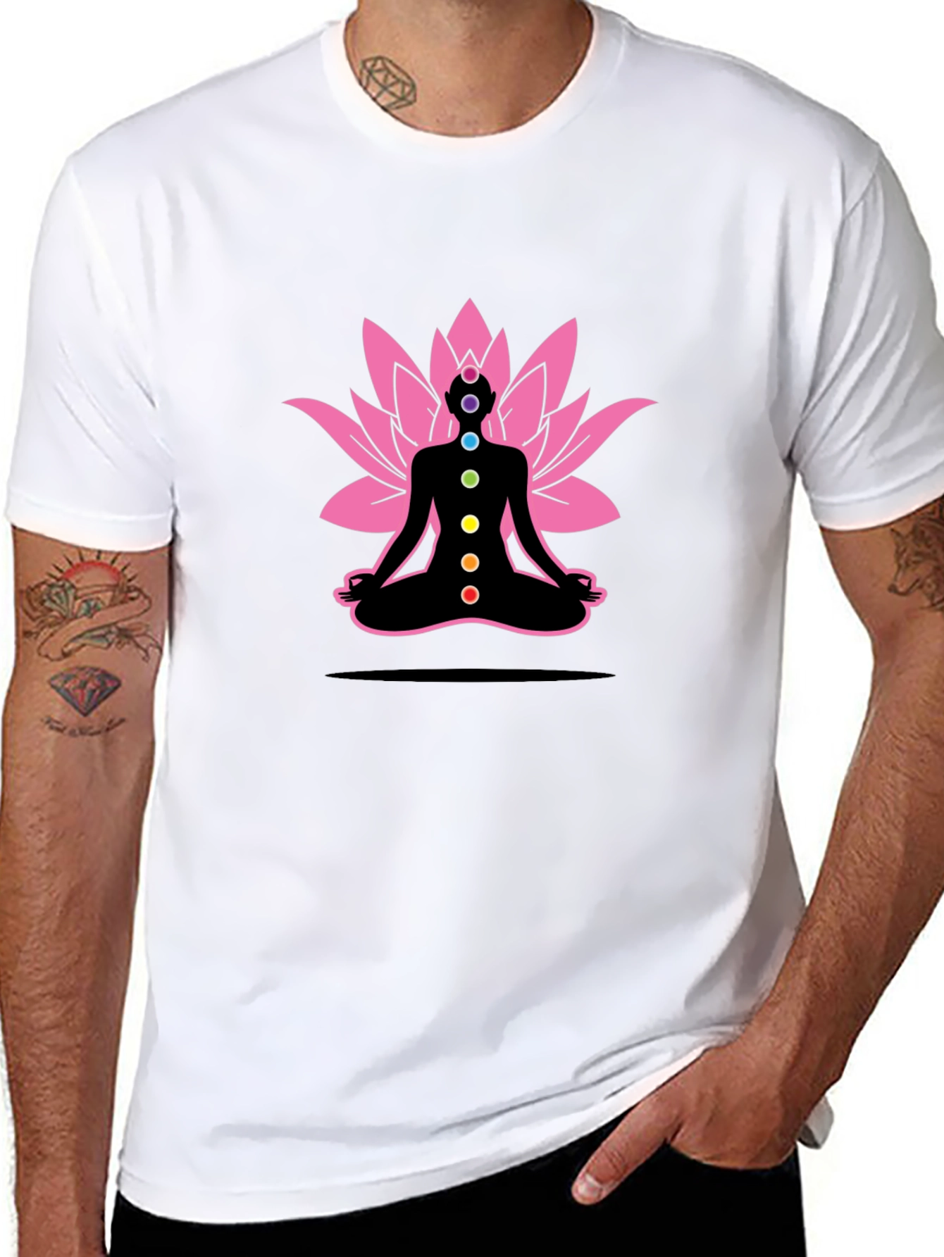 Chakra Lotus Graphic Tee - Meditate in Style!