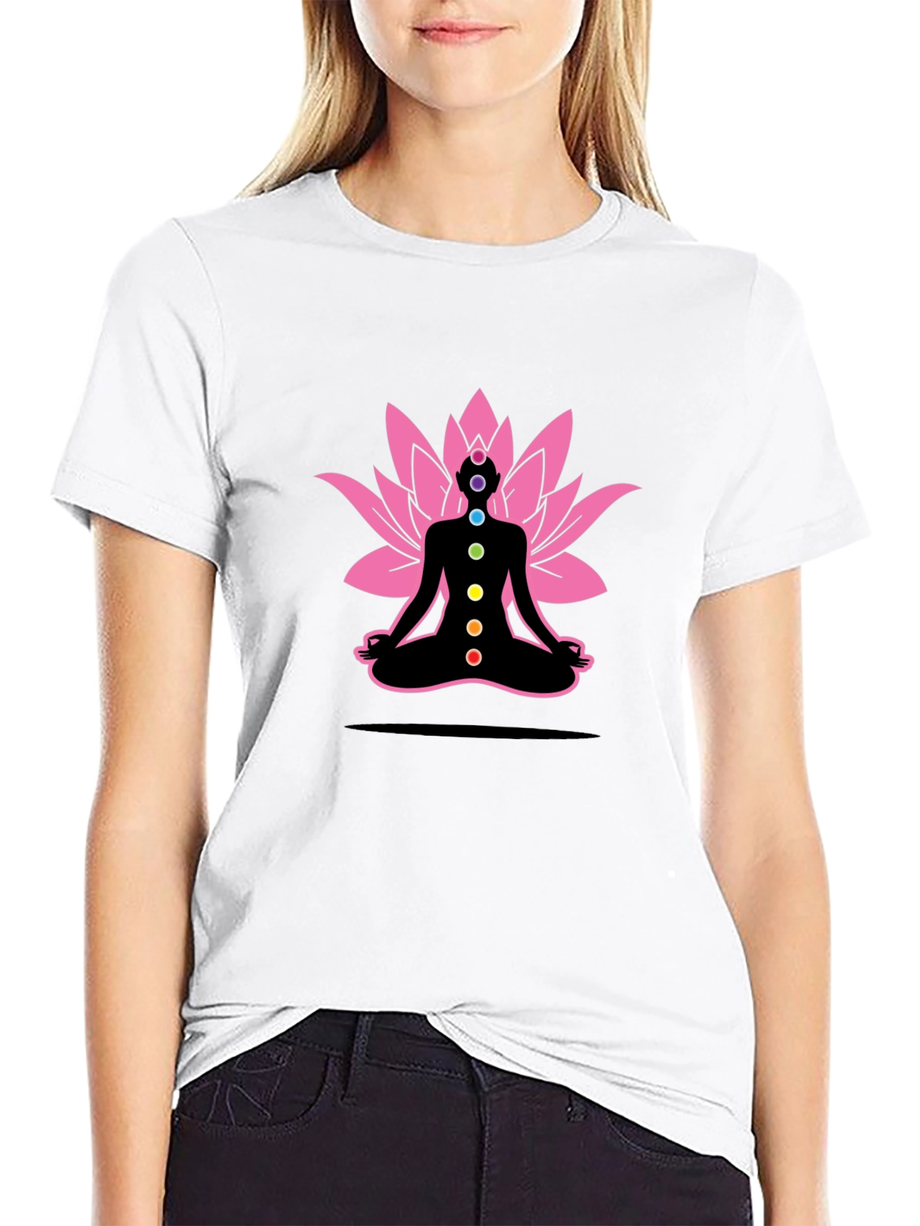 Chakra Lotus Graphic Tee - Meditate in Style!