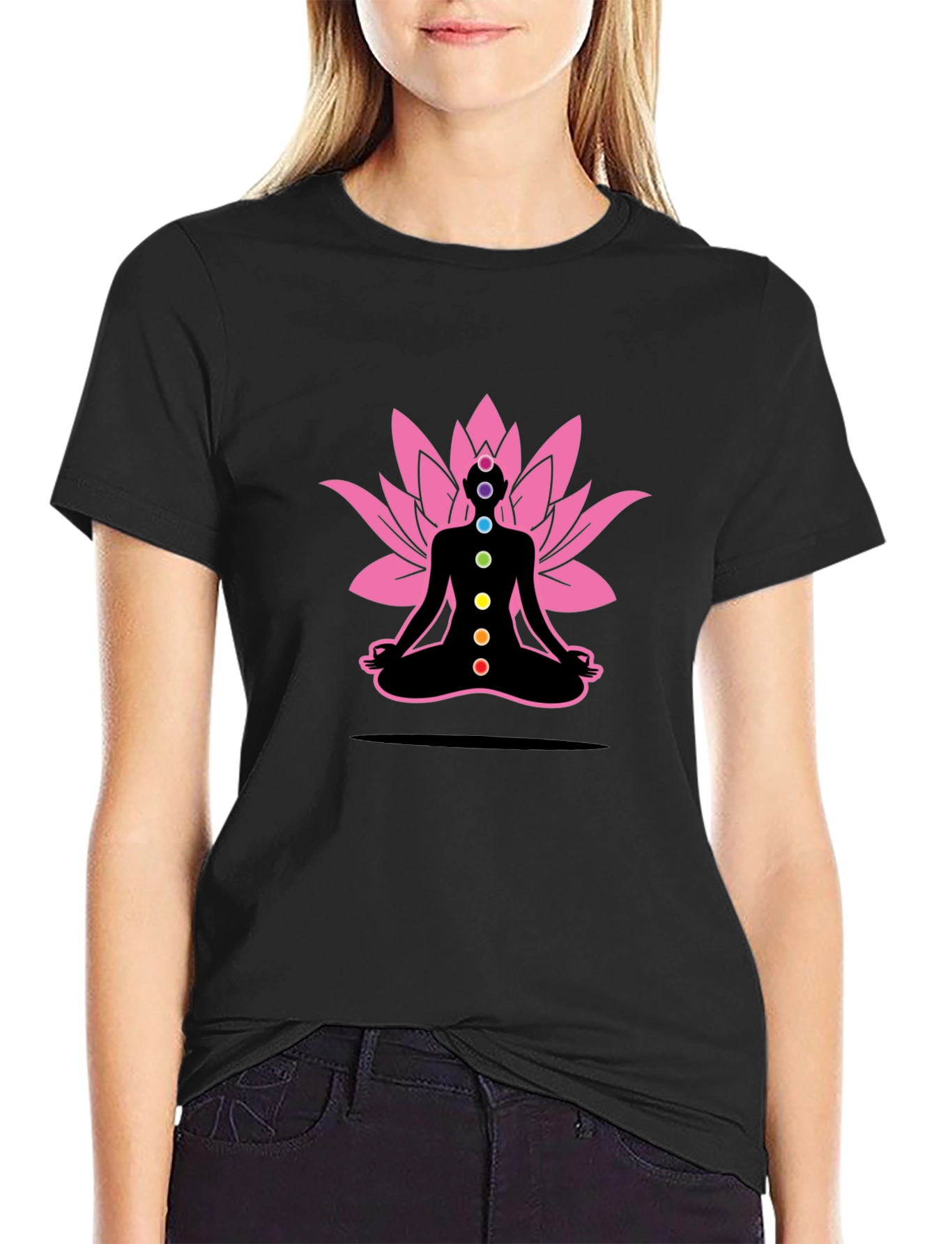 Chakra Lotus Graphic Tee - Meditate in Style!