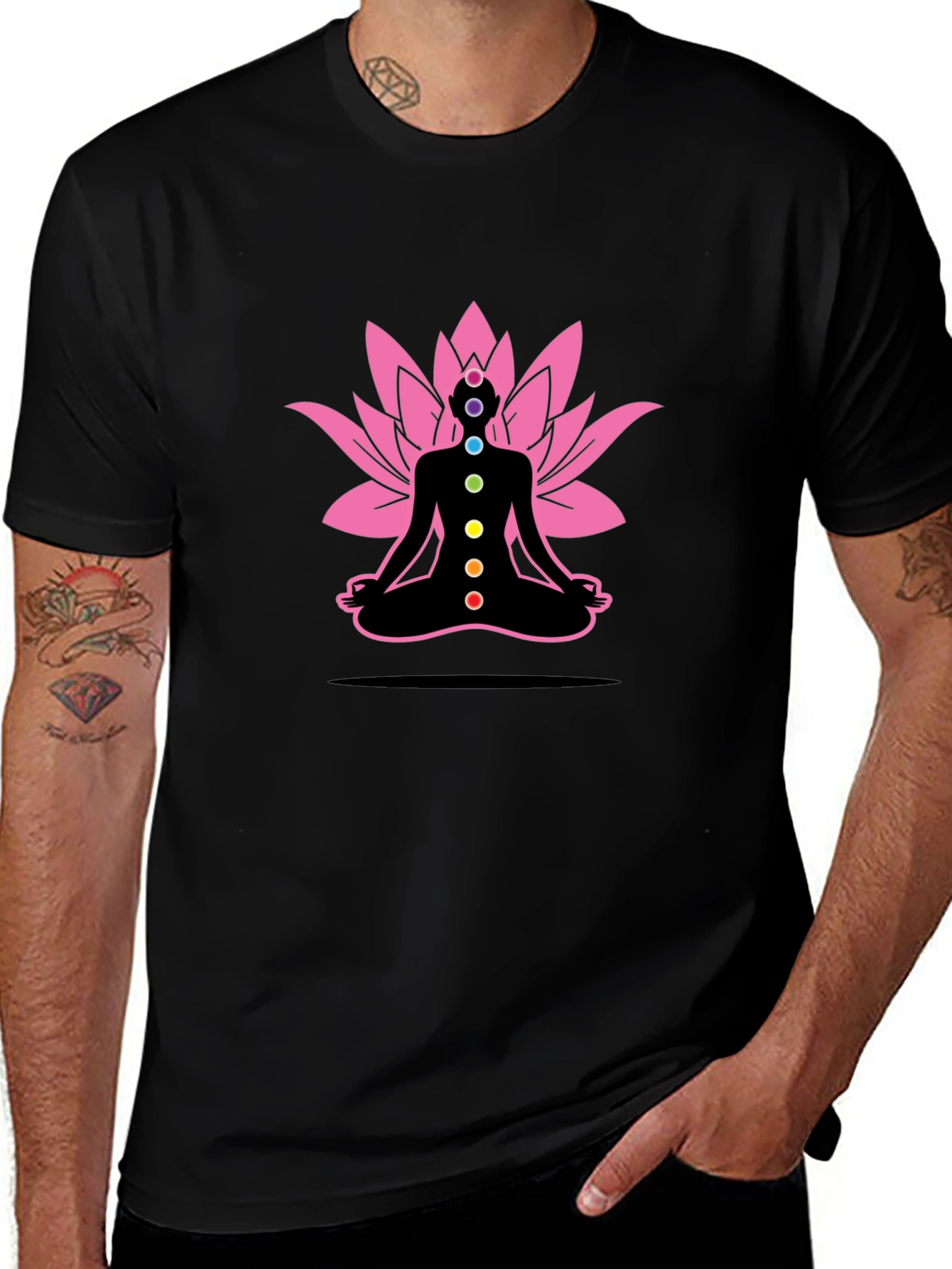 Chakra Lotus Graphic Tee - Meditate in Style!