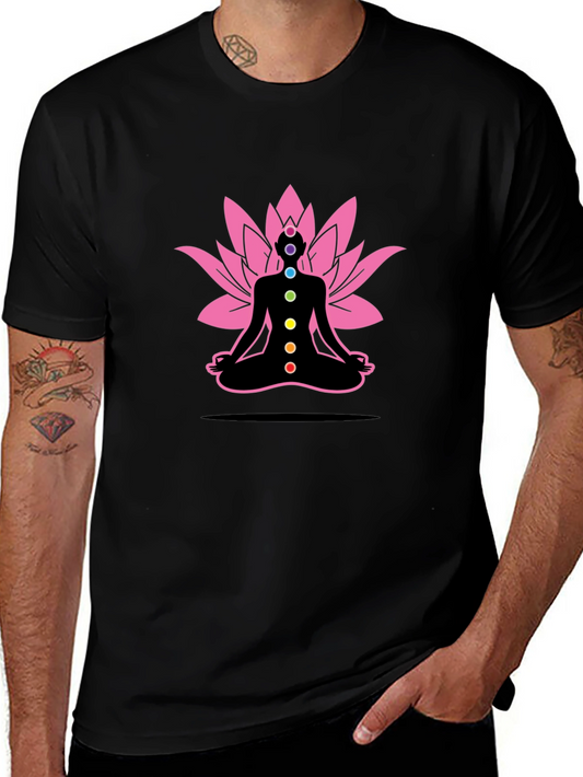 Chakra Lotus Graphic Tee - Meditate in Style!