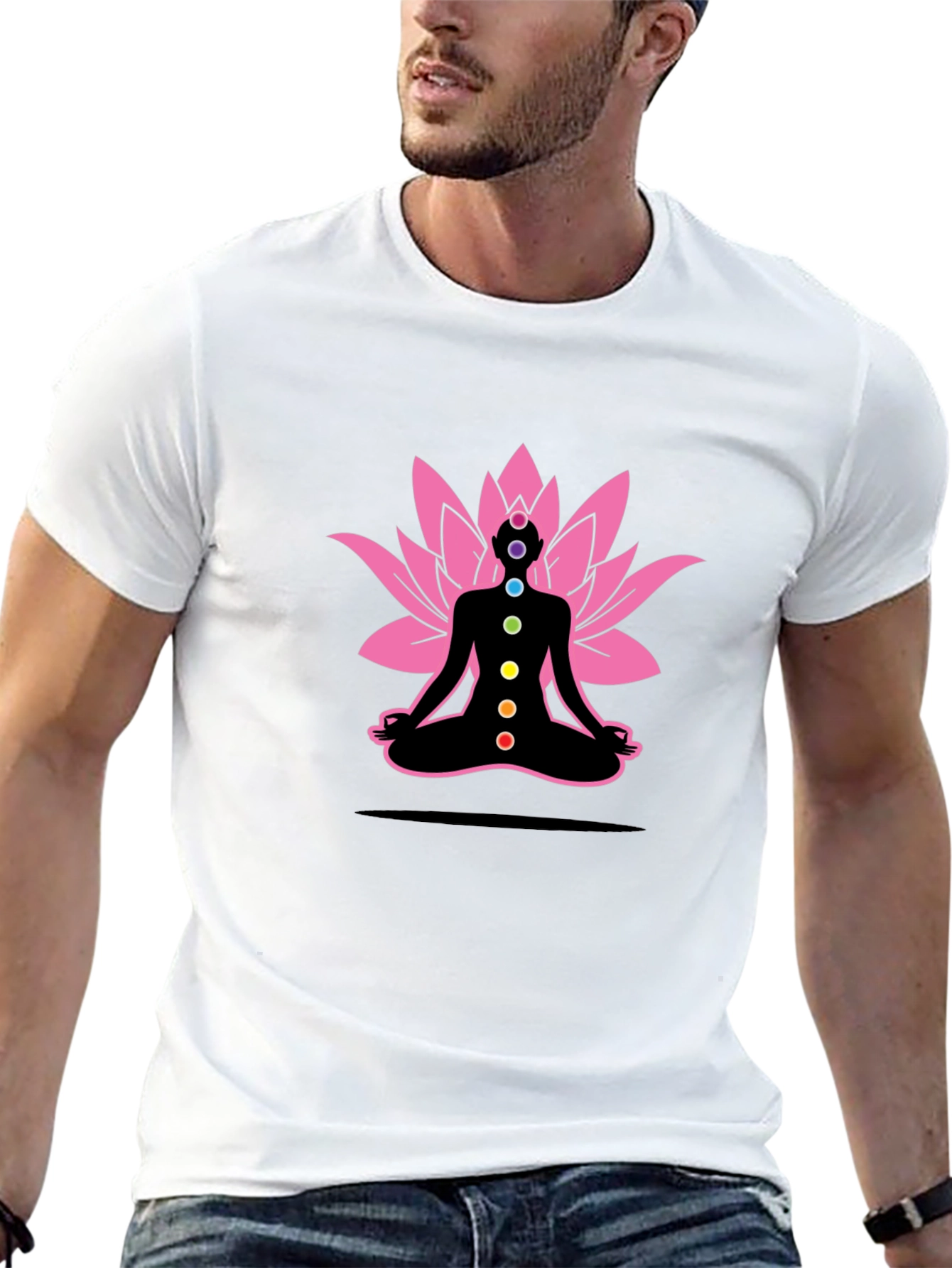 Chakra Lotus Graphic Tee - Meditate in Style!