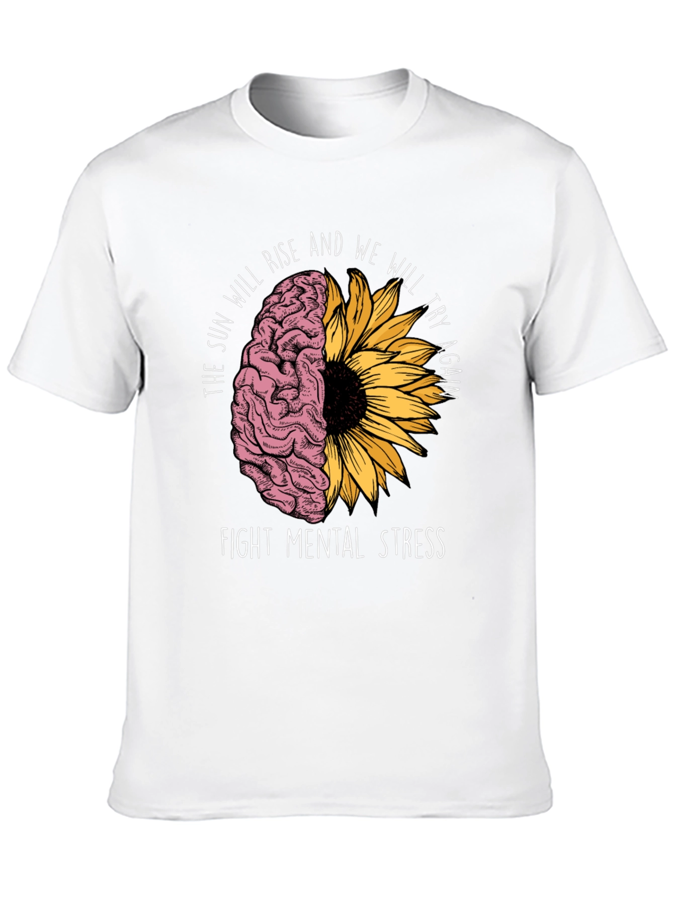 Mental Health Awareness T-Shirt - Sunflower Brain