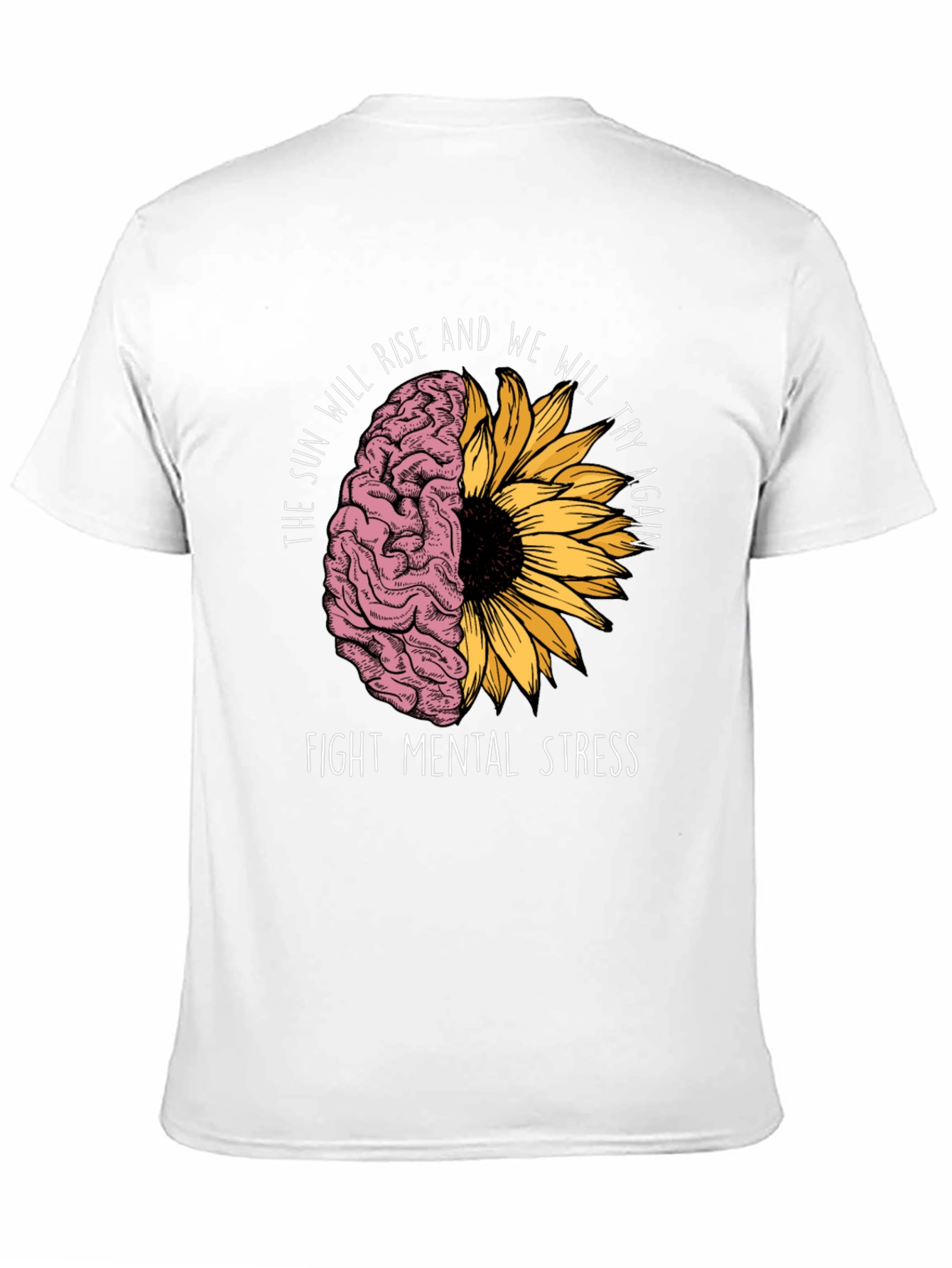 Mental Health Awareness T-Shirt - Sunflower Brain