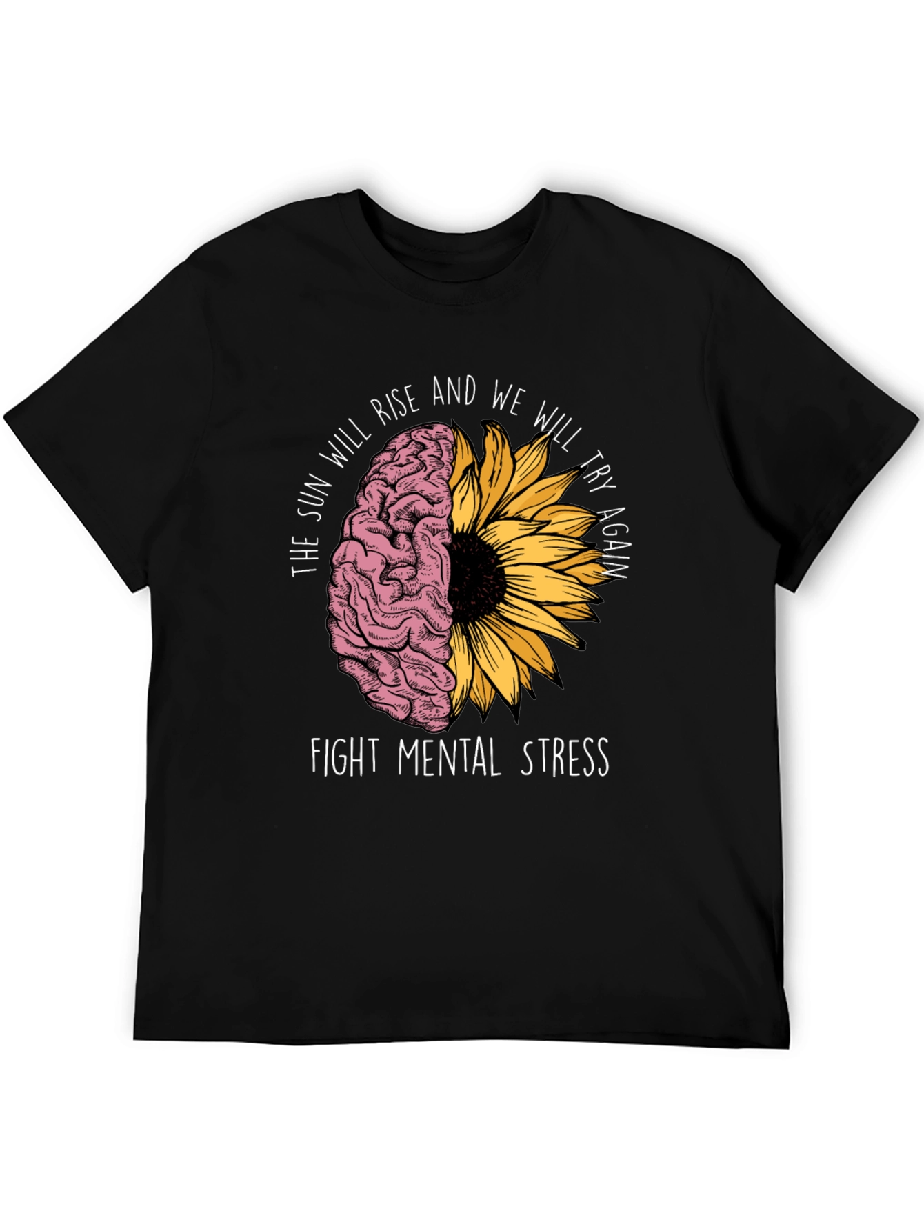 Mental Health Awareness T-Shirt - Sunflower Brain