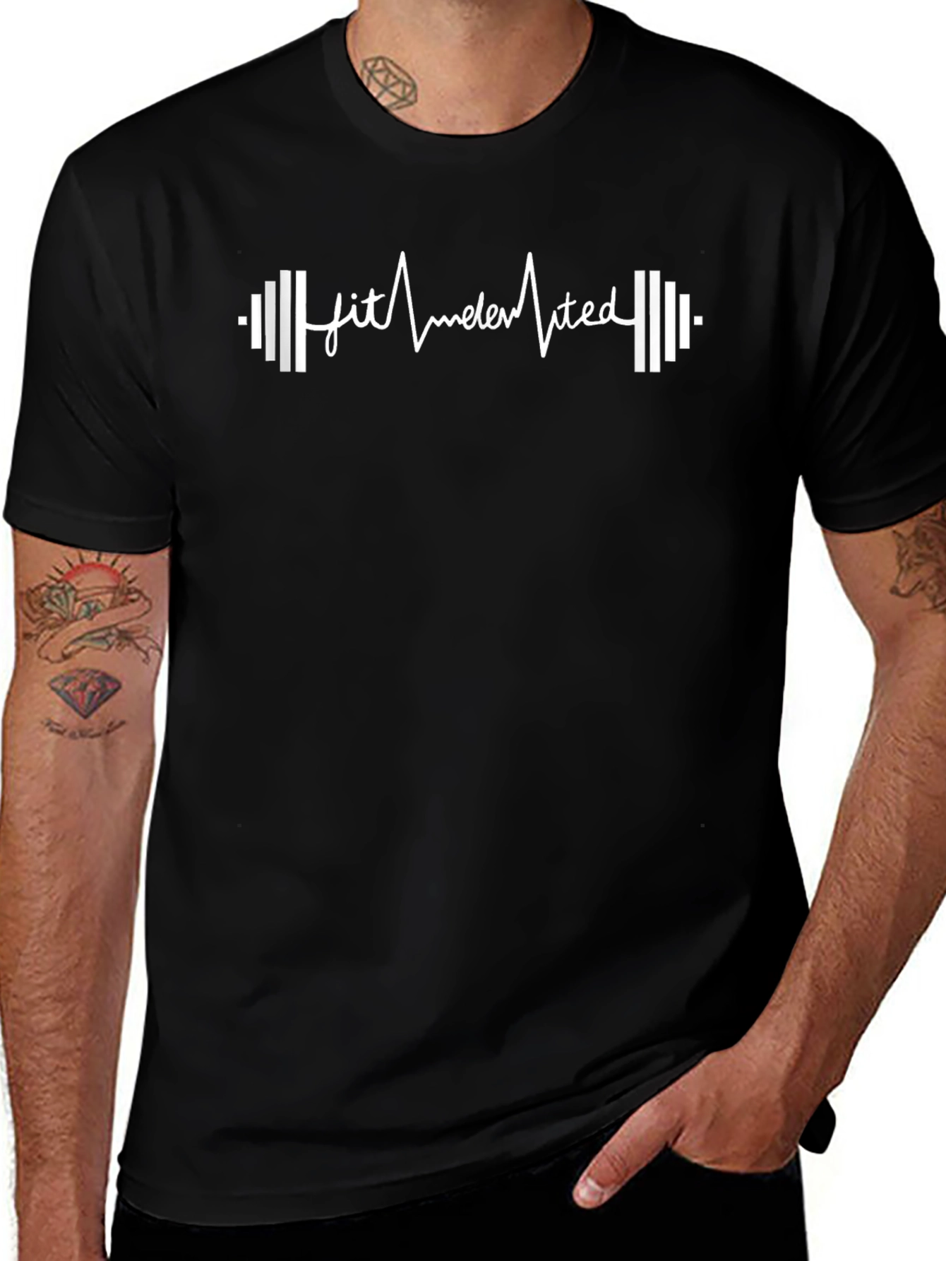 Fit Elevated Black Graphic Tee