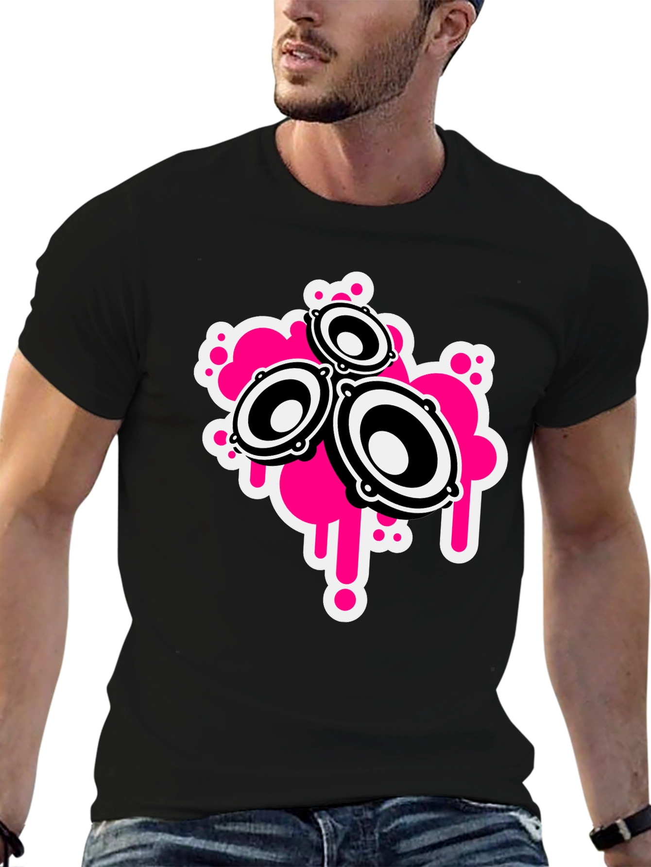 Speaker Graphic Black T-Shirt