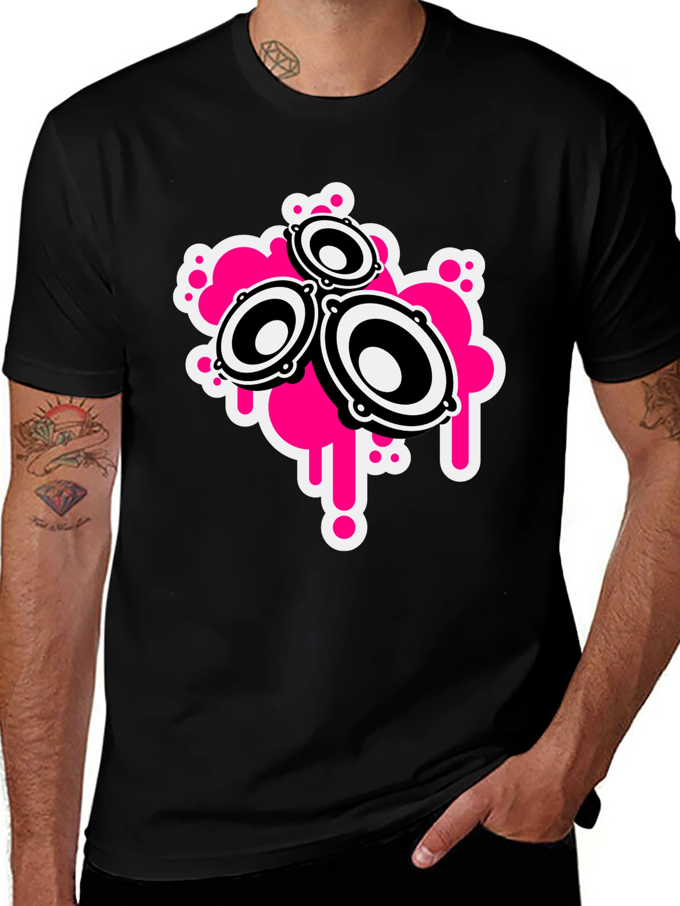 Speaker Graphic Black T-Shirt