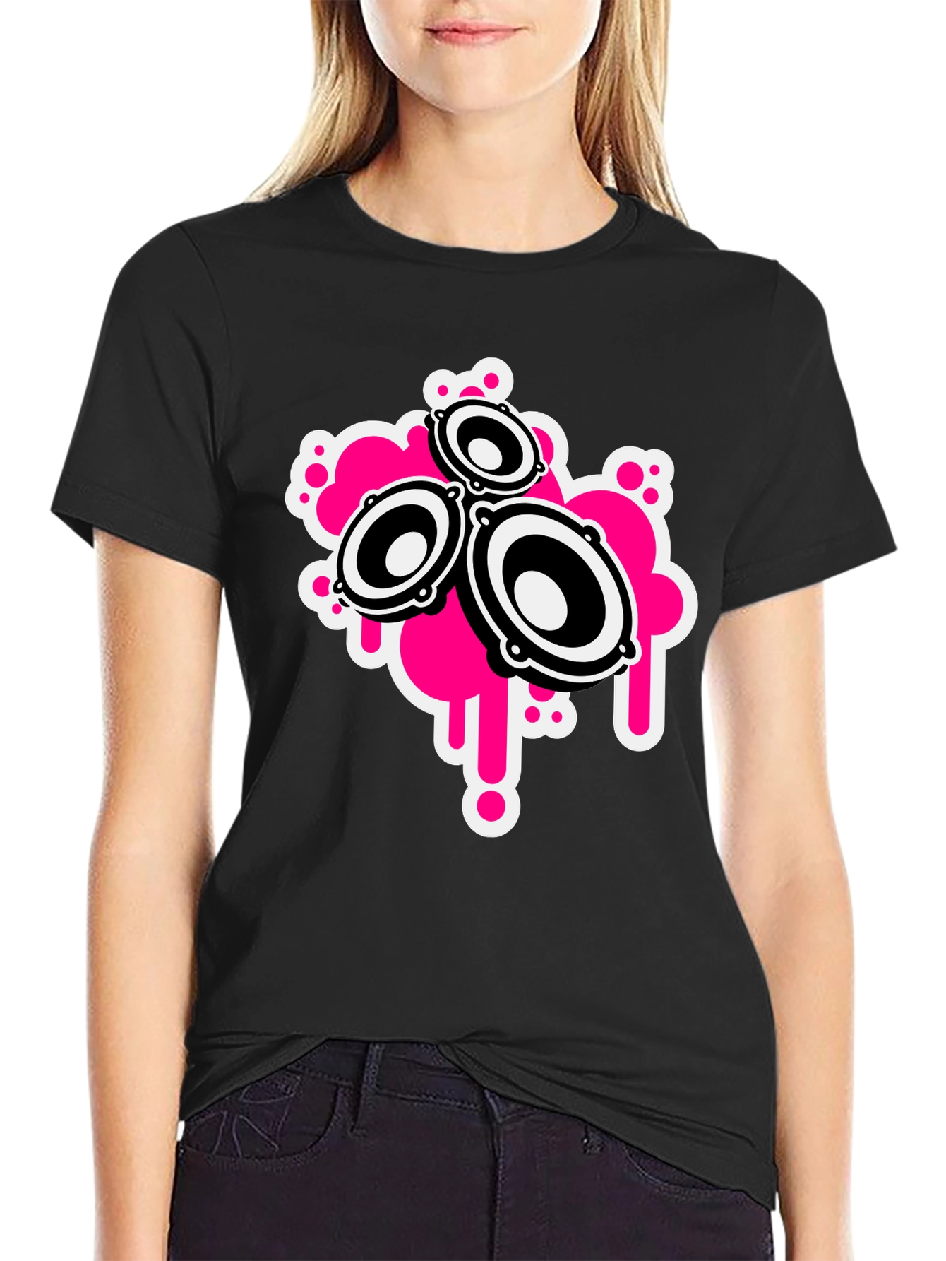 Speaker Graphic Black T-Shirt